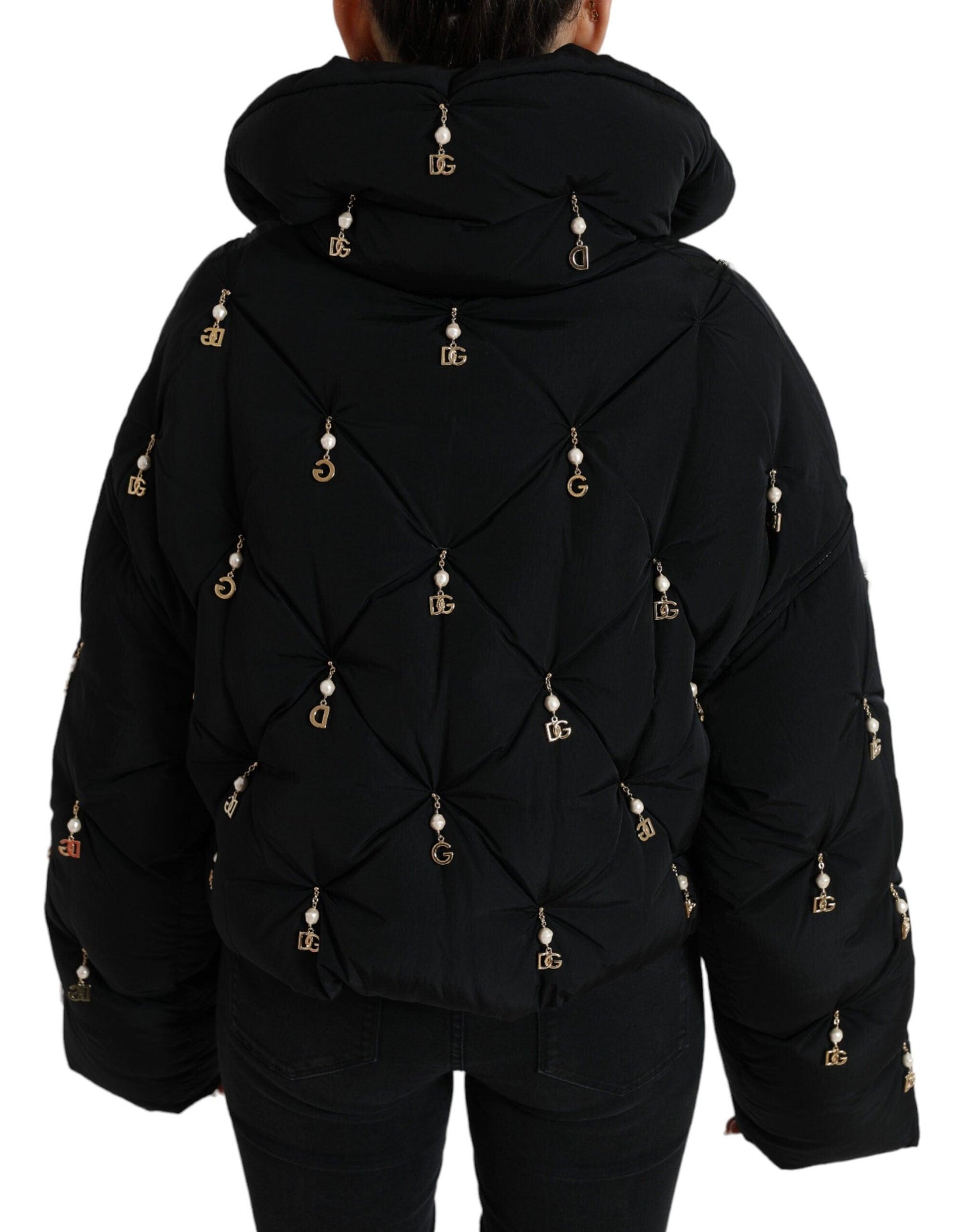 Dolce & Gabbana Elegant Quilted Jacket with Pearl Detail - Arichezz.store