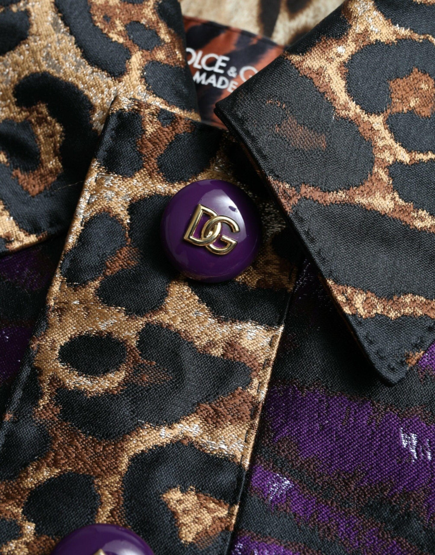 Dolce & Gabbana Exquisite Jacquard Trench Coat with Tiger Motif - Arichezz.store