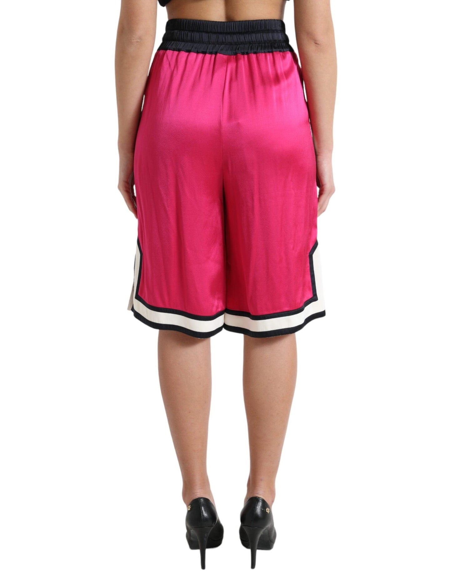 Dolce & Gabbana Chic Pink High Waist Jersey Shorts - Arichezz.store