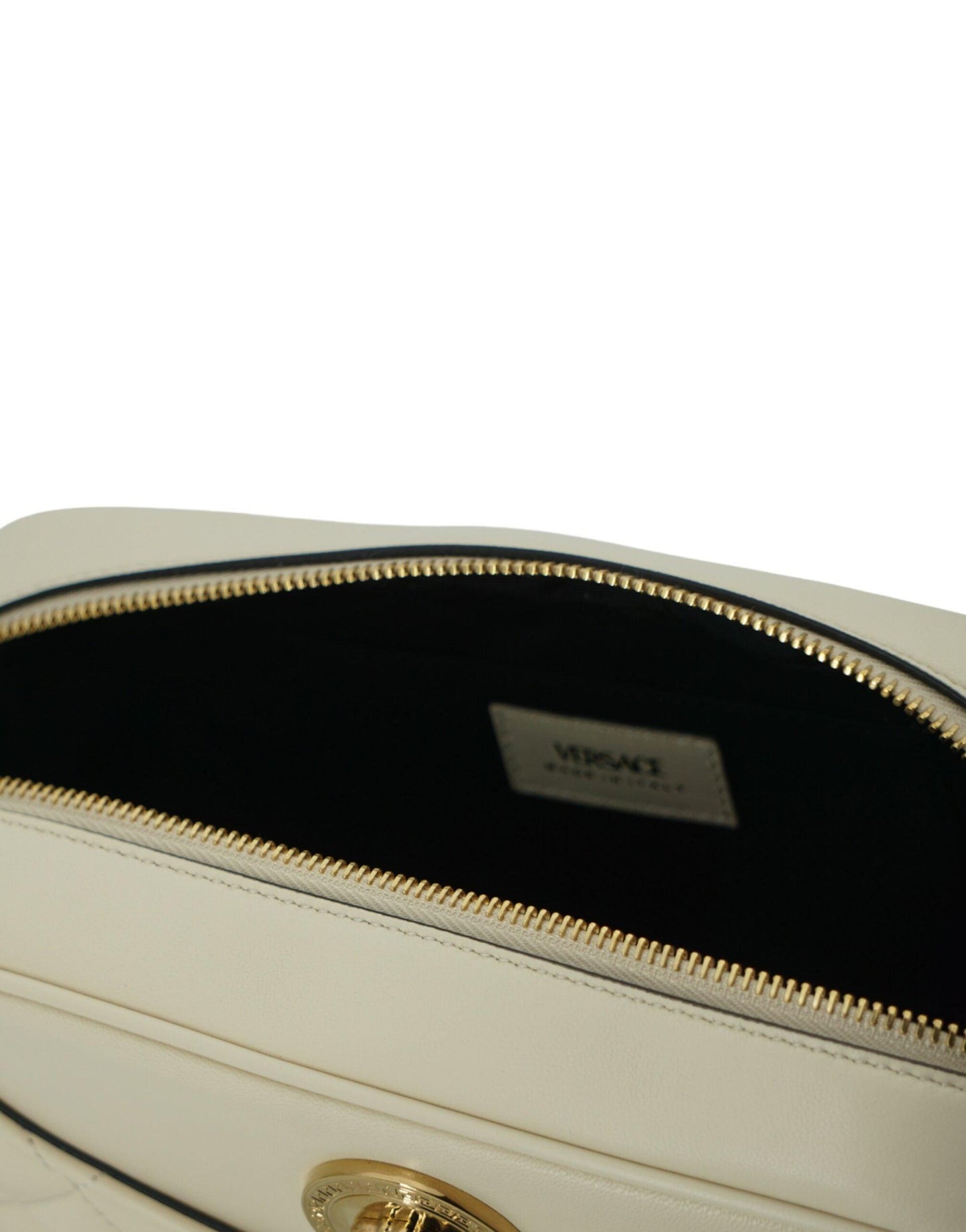 Versace Elegant White Leather Camera Shoulder Bag - Arichezz.store