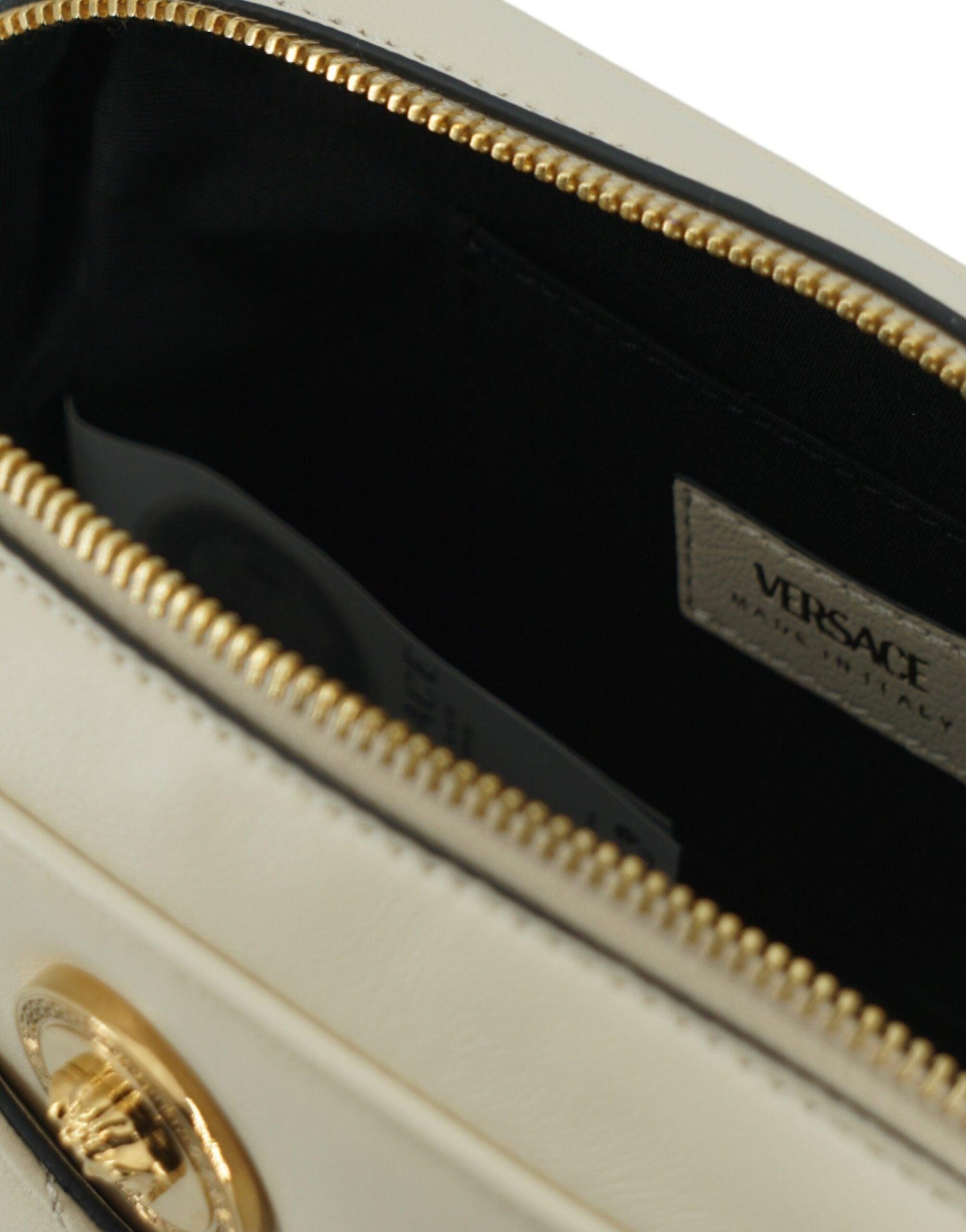 Versace Elegant White Lamb Leather Camera Bag - Arichezz.store