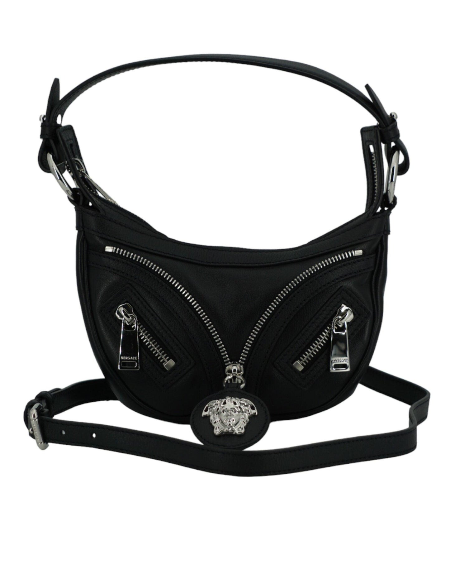 Versace Elegant Black Mini Hobo Shoulder Bag - Arichezz.store