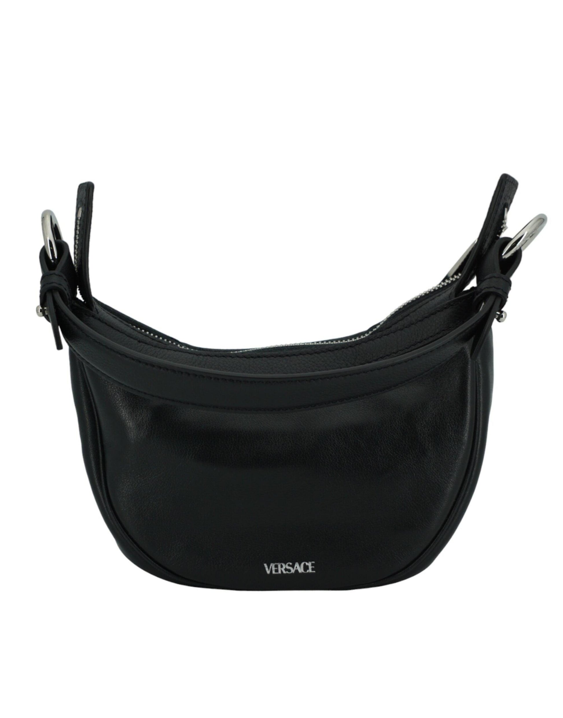 Versace Elegant Black Mini Hobo Shoulder Bag - Arichezz.store