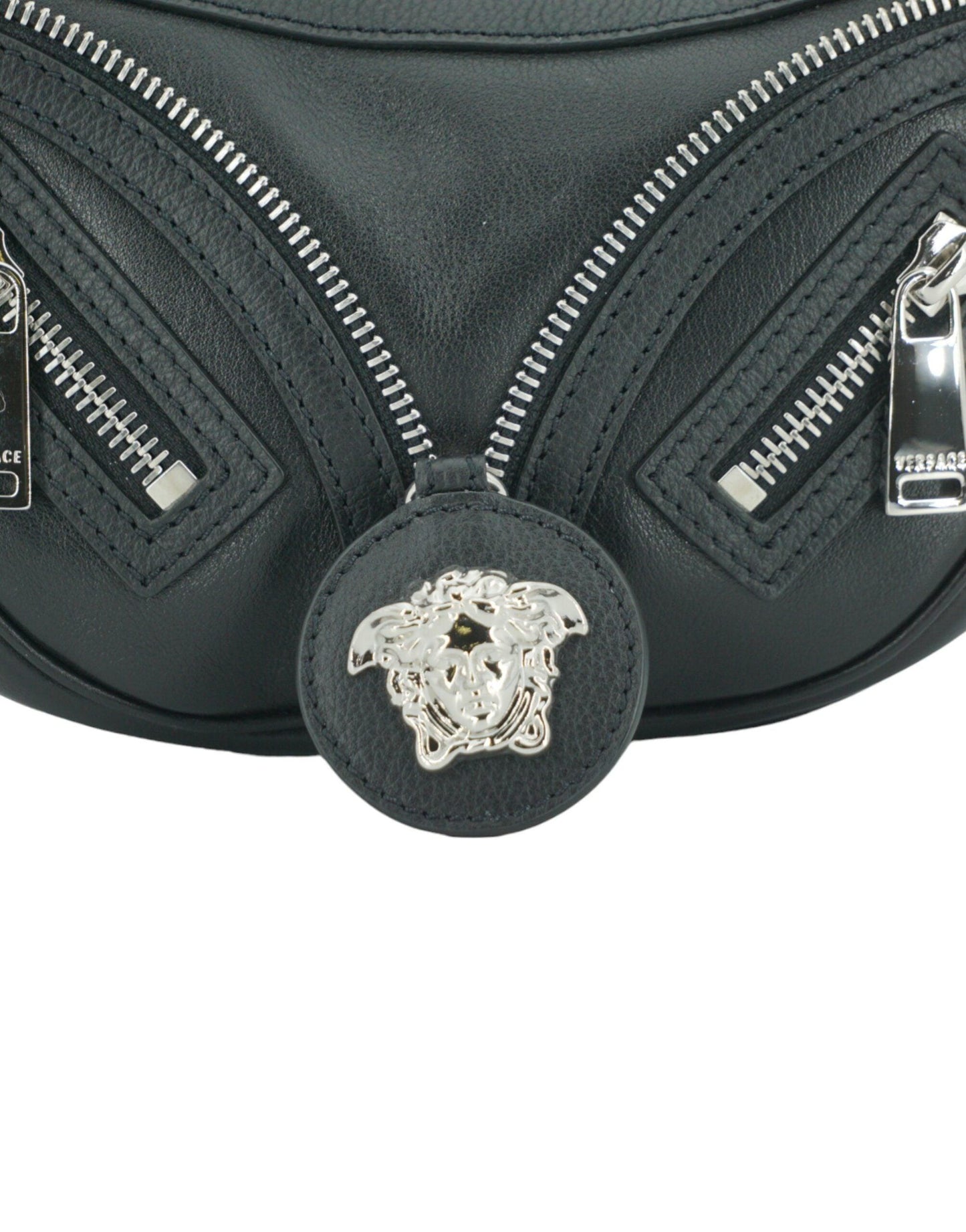 Versace Elegant Black Mini Hobo Shoulder Bag - Arichezz.store