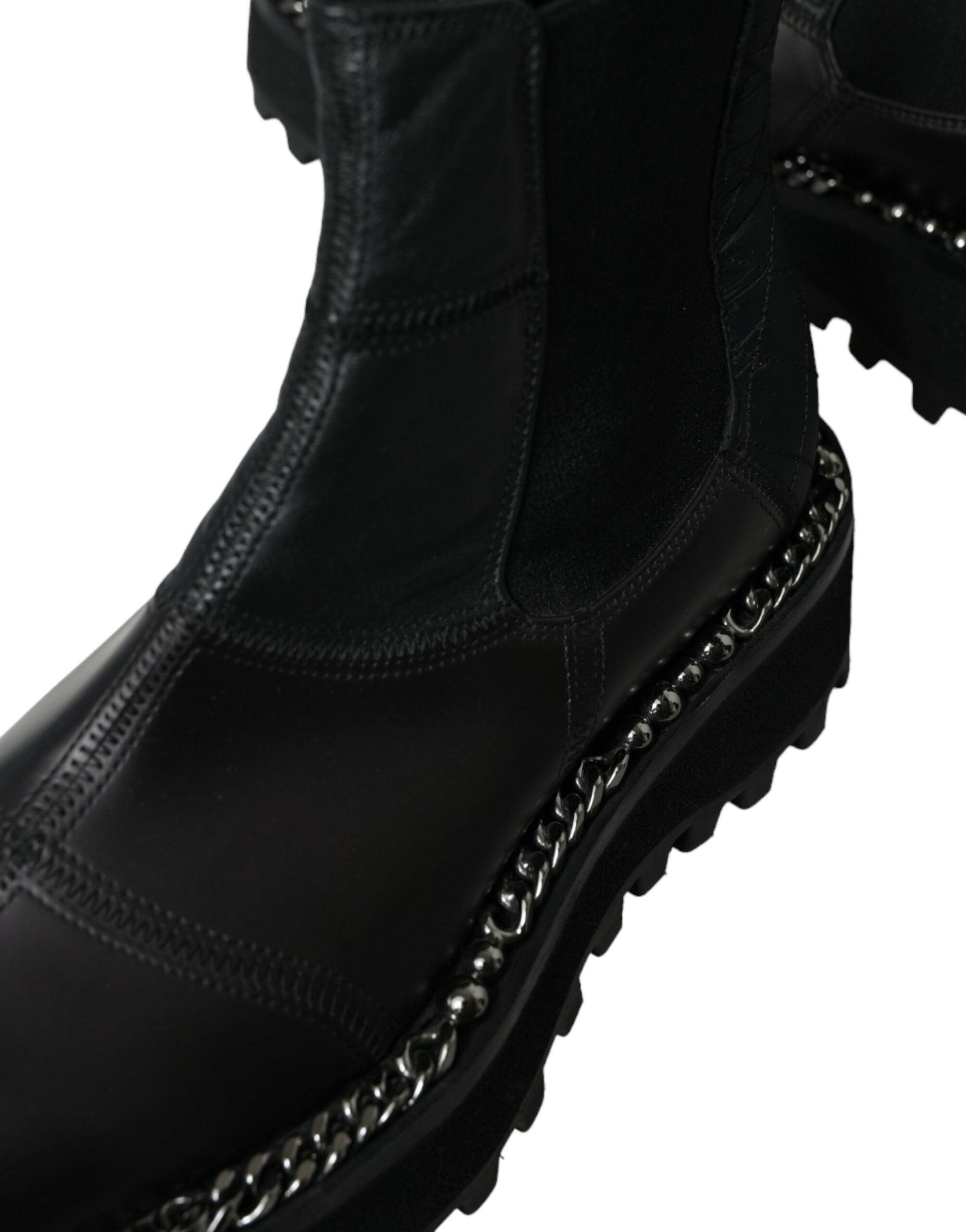 Dolce & Gabbana Elegant Black Chelsea Slip-On Boots - Arichezz.store