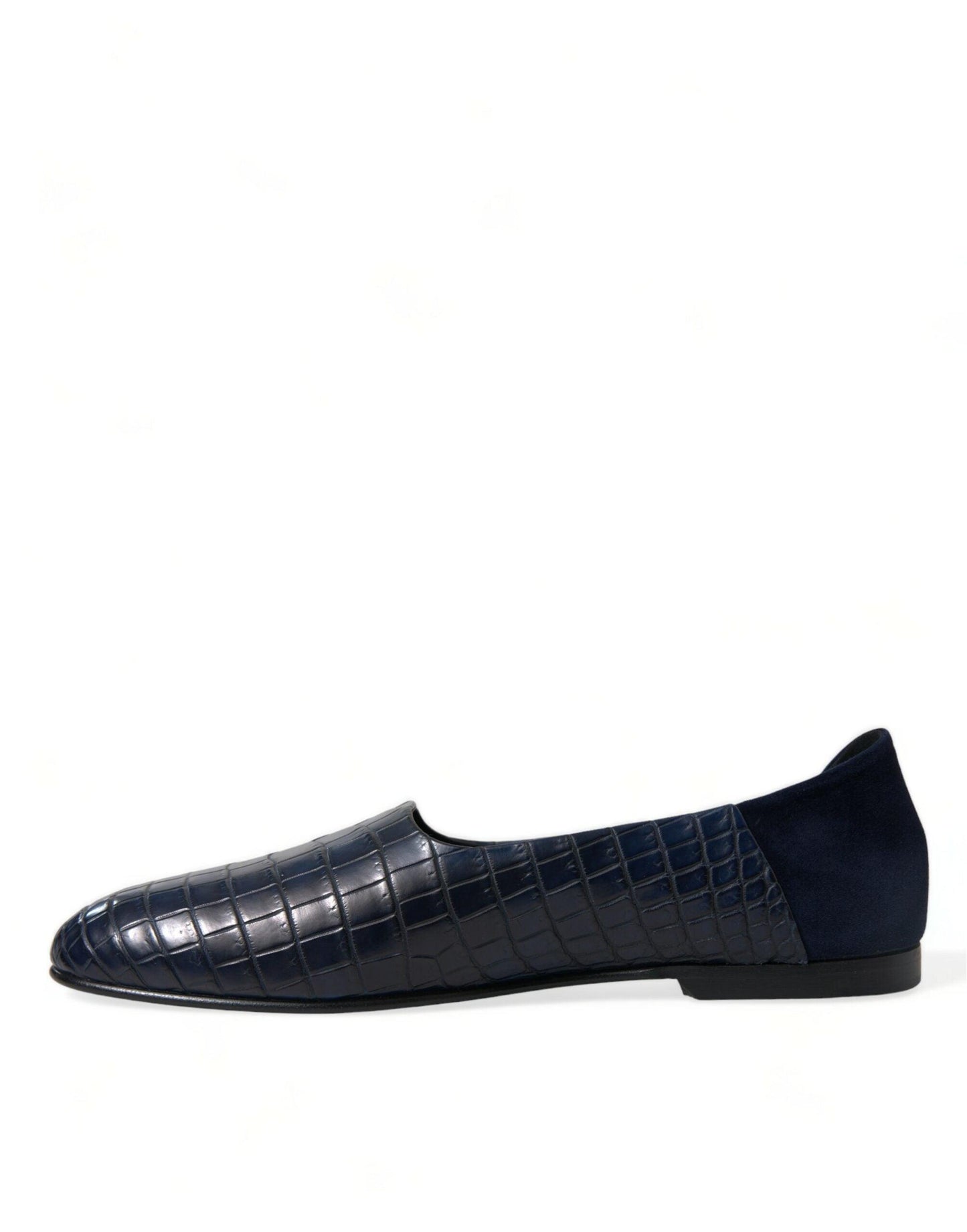 Dolce & Gabbana Elegant Blue Crocodile Leather Loafers - Arichezz.store