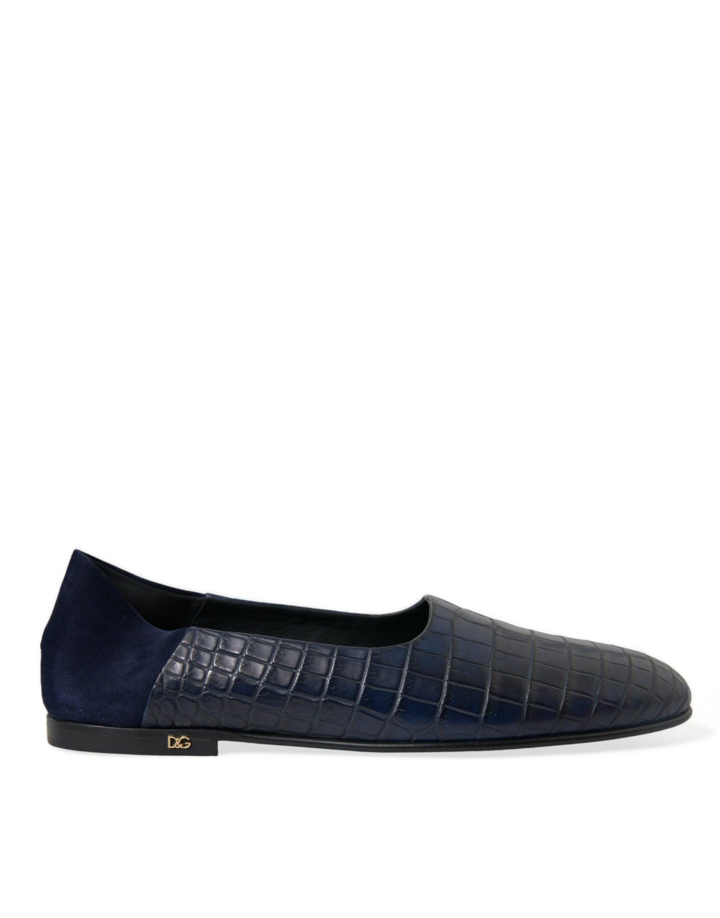 Dolce & Gabbana Elegant Blue Crocodile Leather Loafers - Arichezz.store