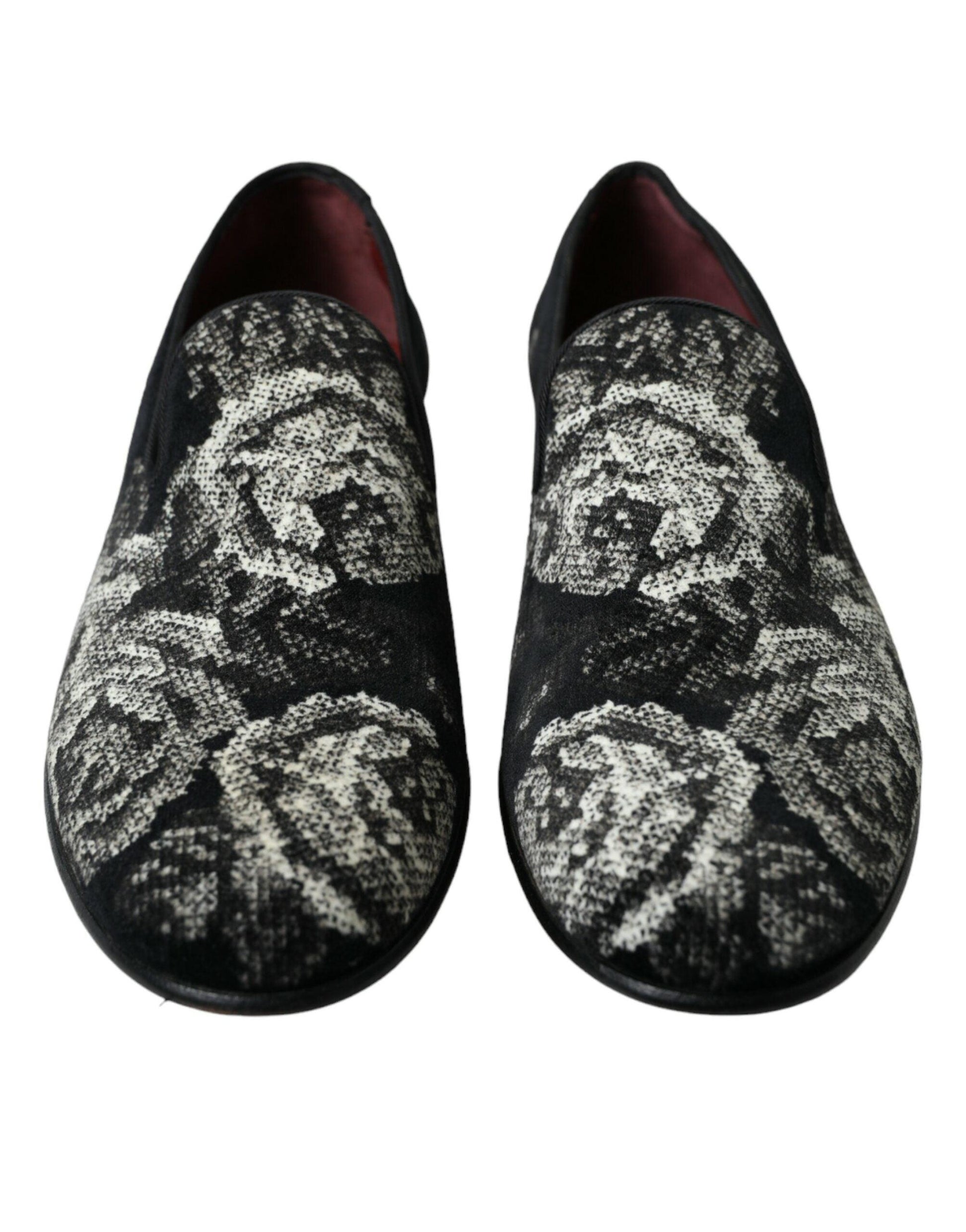 Dolce & Gabbana Elegant Floral Velvet Loafers - Arichezz.store