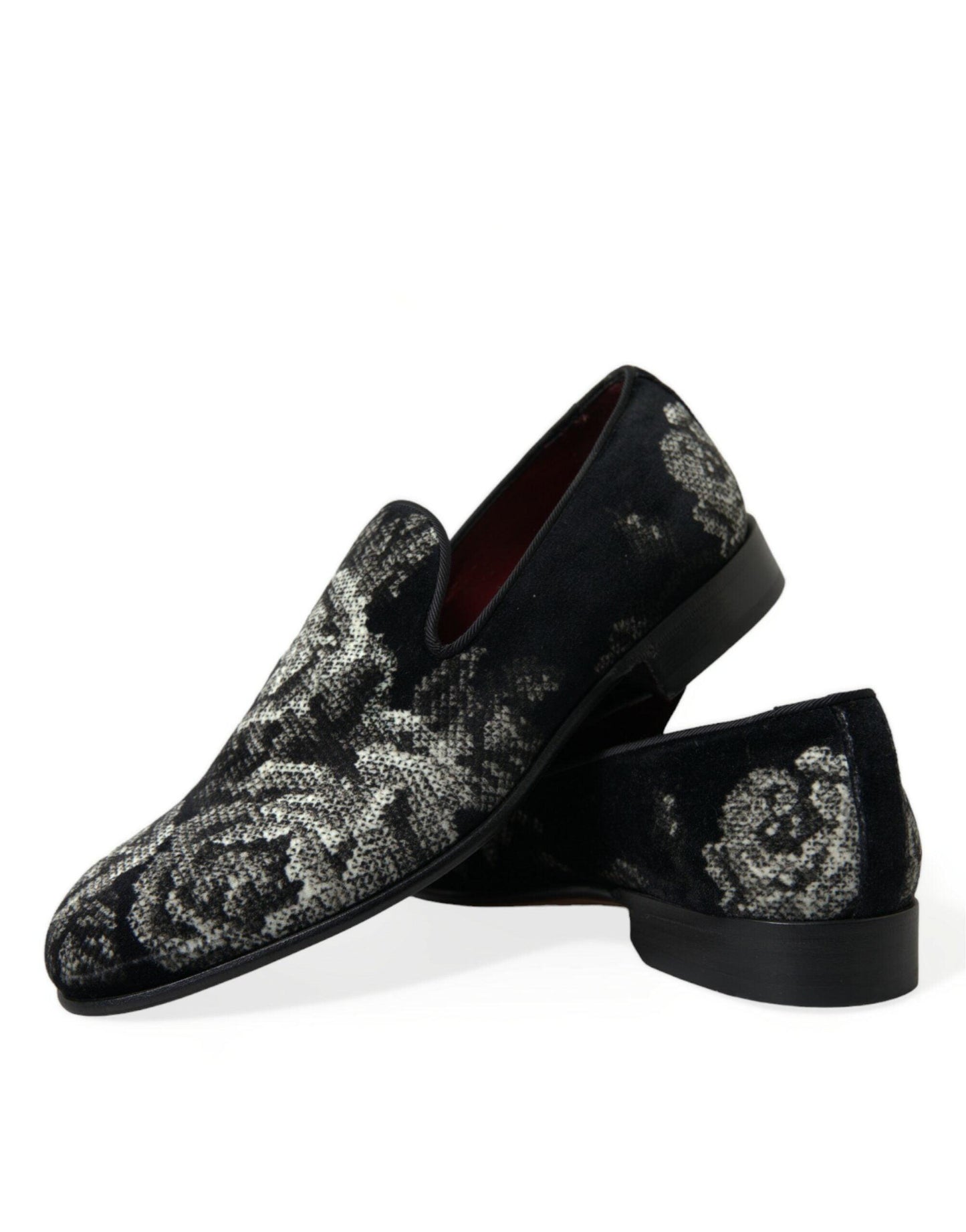 Dolce & Gabbana Elegant Floral Velvet Loafers - Arichezz.store