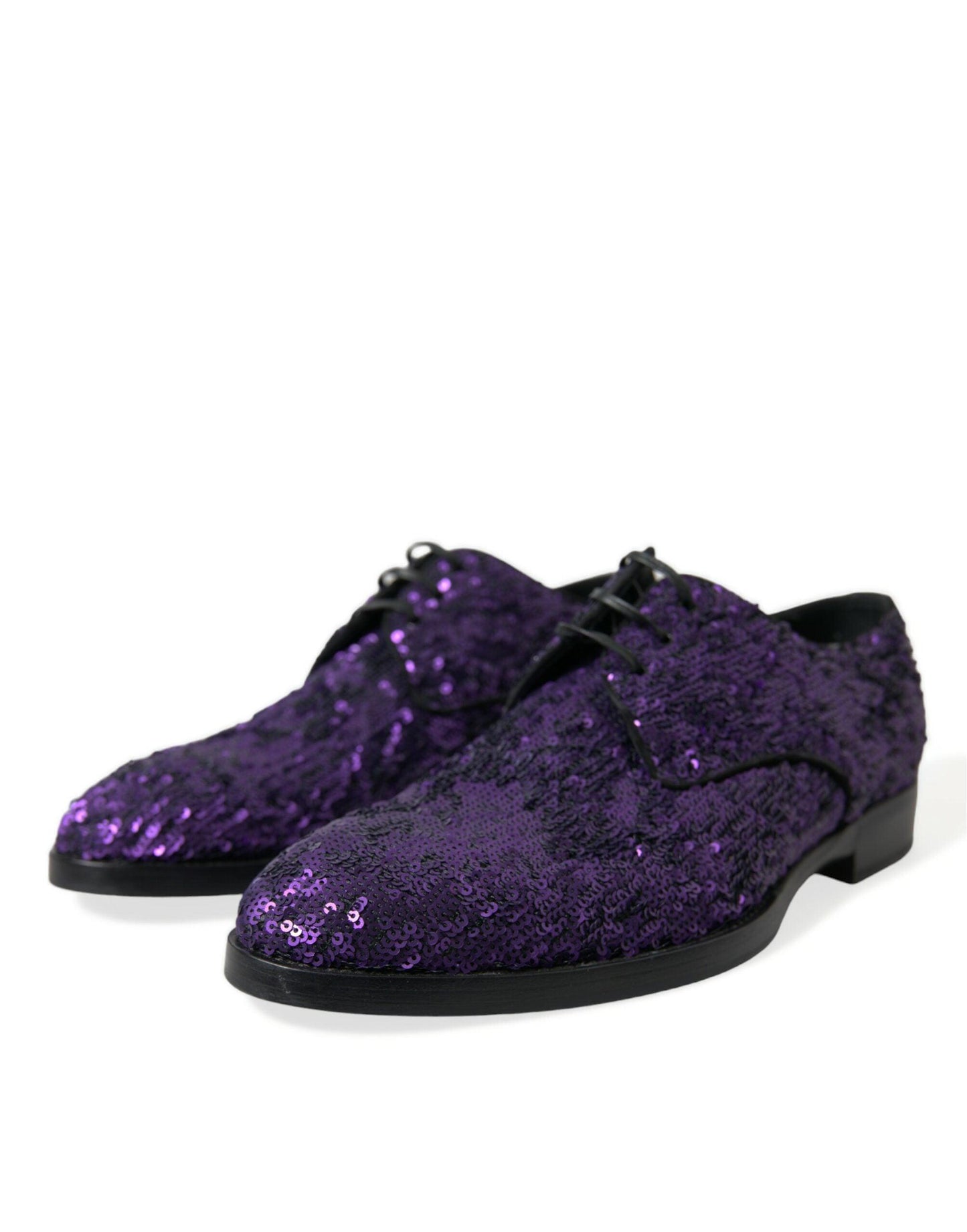 Dolce & Gabbana Elegant Sequined Oxford Dress Shoes - Arichezz.store