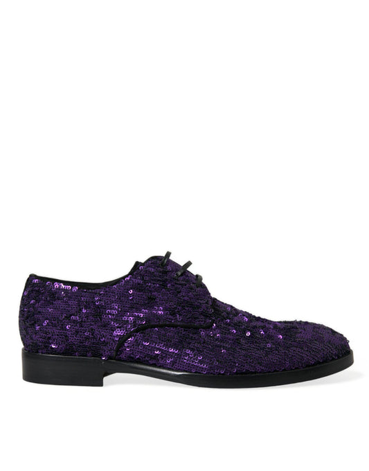 Dolce & Gabbana Elegant Sequined Oxford Dress Shoes - Arichezz.store