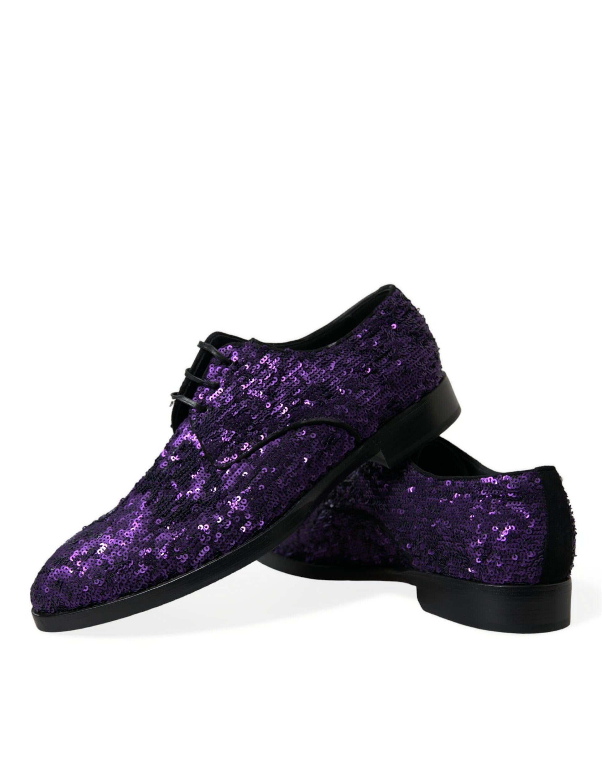 Dolce & Gabbana Elegant Sequined Oxford Dress Shoes - Arichezz.store