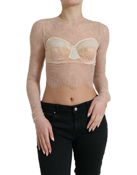 Dolce & Gabbana Elegant Lace Bustier Cropped Top - Arichezz.store