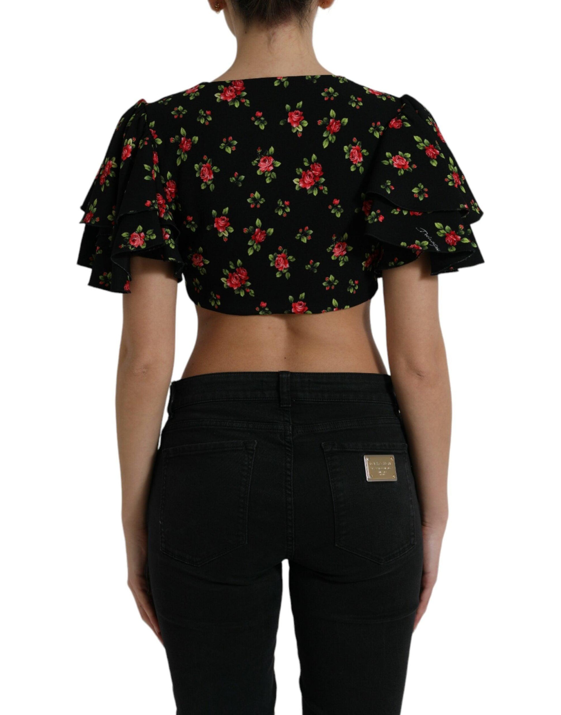 Dolce & Gabbana Floral Print Cropped Top Luxe Fashion - Arichezz.store