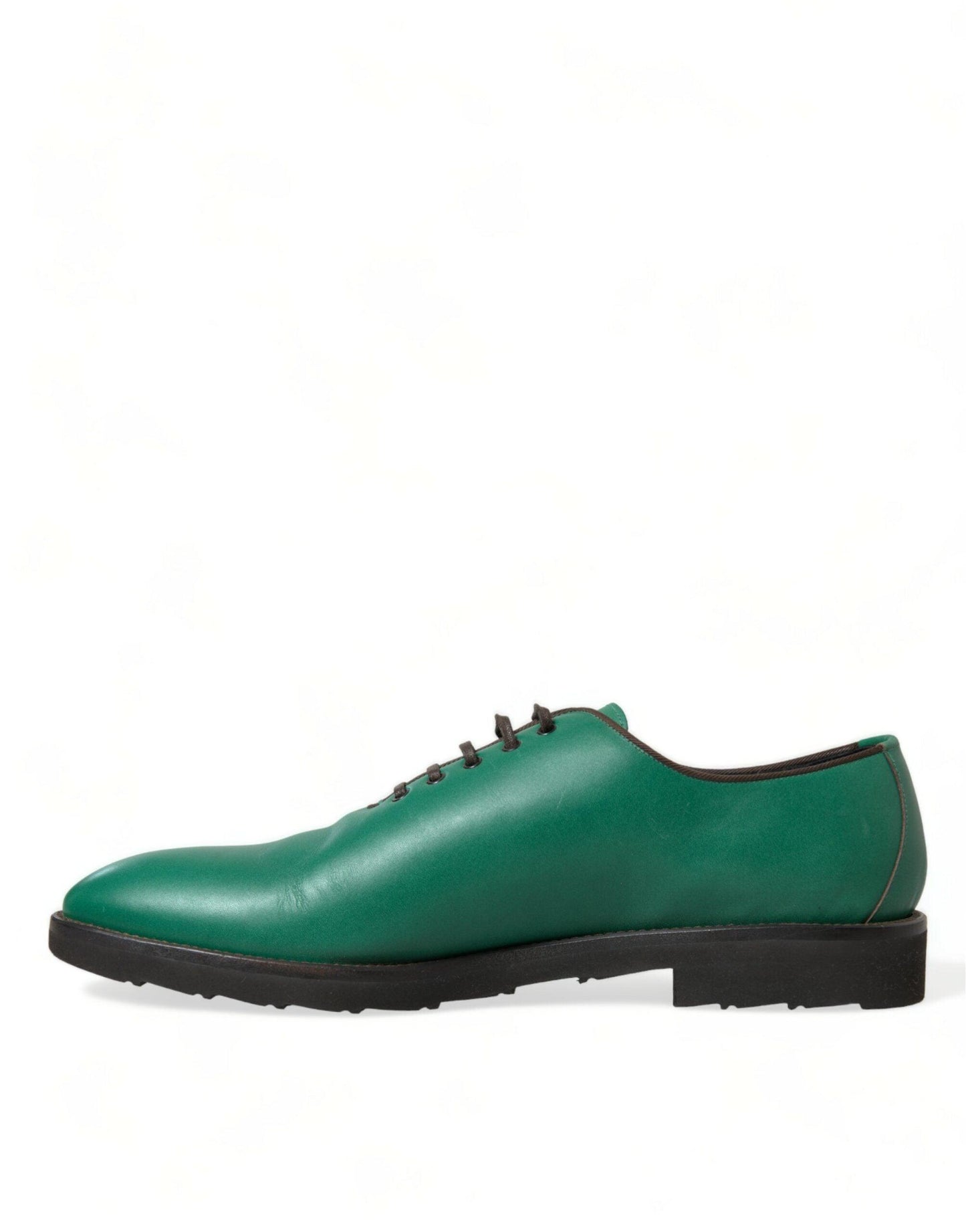 Dolce & Gabbana Elegant Green Leather Oxford Dress Shoes - Arichezz.store