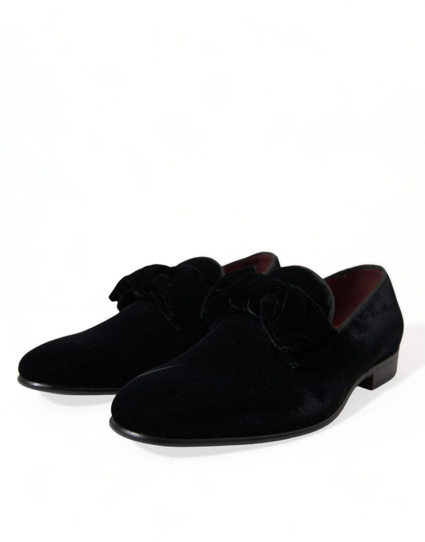 Dolce & Gabbana Elegant Black Velvet Loafers - Men's Luxury Footwear - Arichezz.store