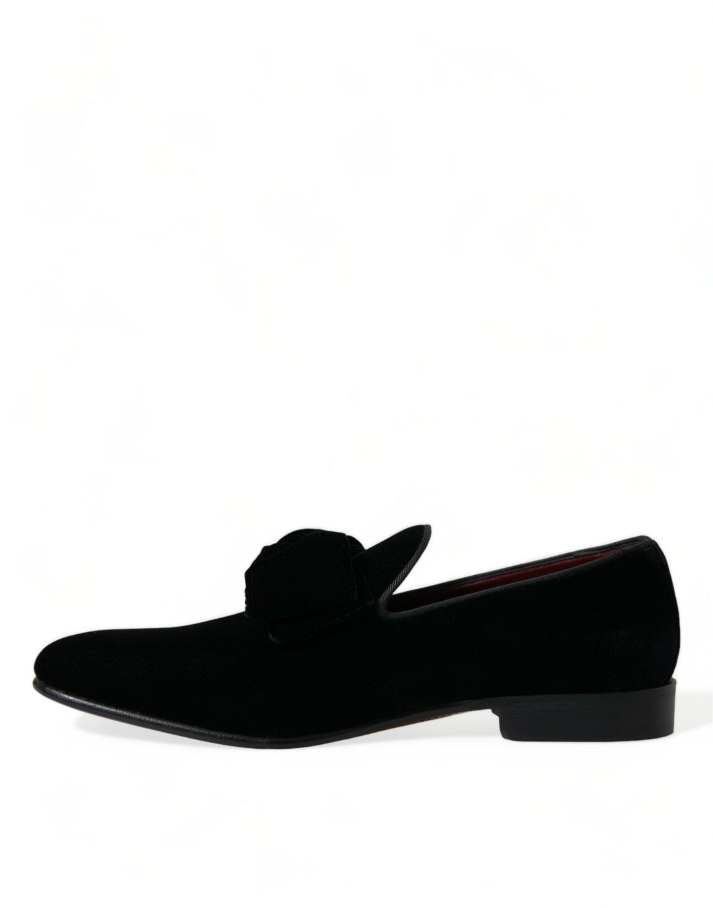 Dolce & Gabbana Elegant Black Velvet Loafers - Men's Luxury Footwear - Arichezz.store