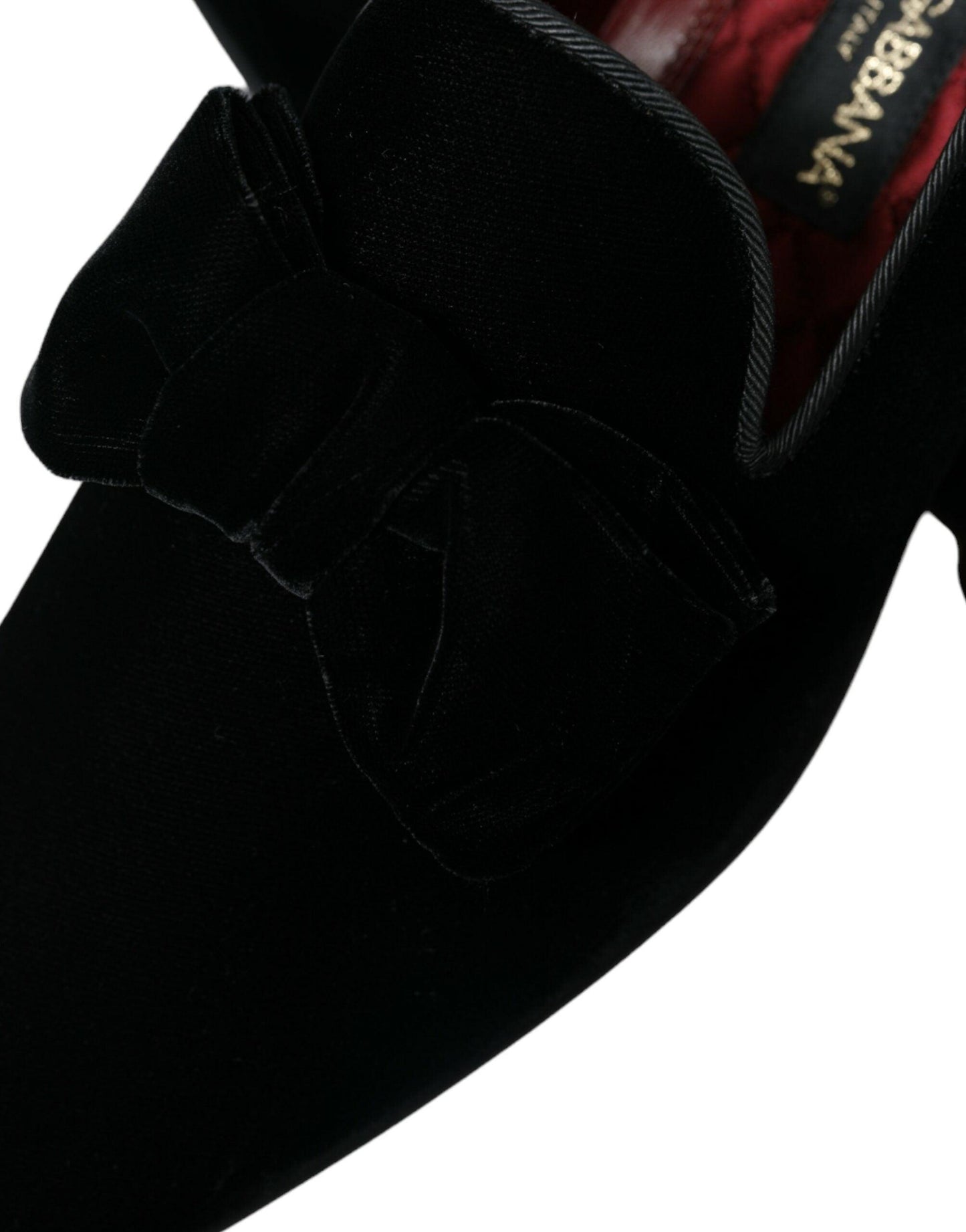 Dolce & Gabbana Elegant Black Velvet Loafers - Men's Luxury Footwear - Arichezz.store