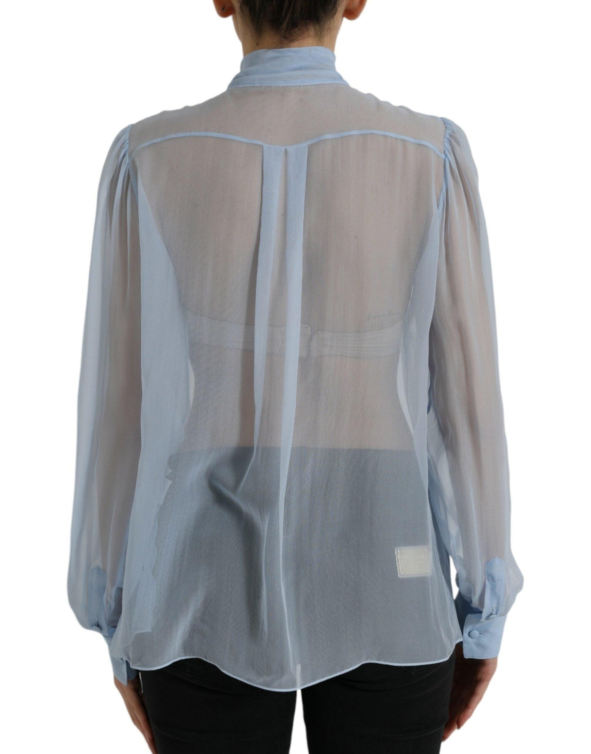 Dolce & Gabbana Elegant Silk Long Sleeve Blouse - Arichezz.store