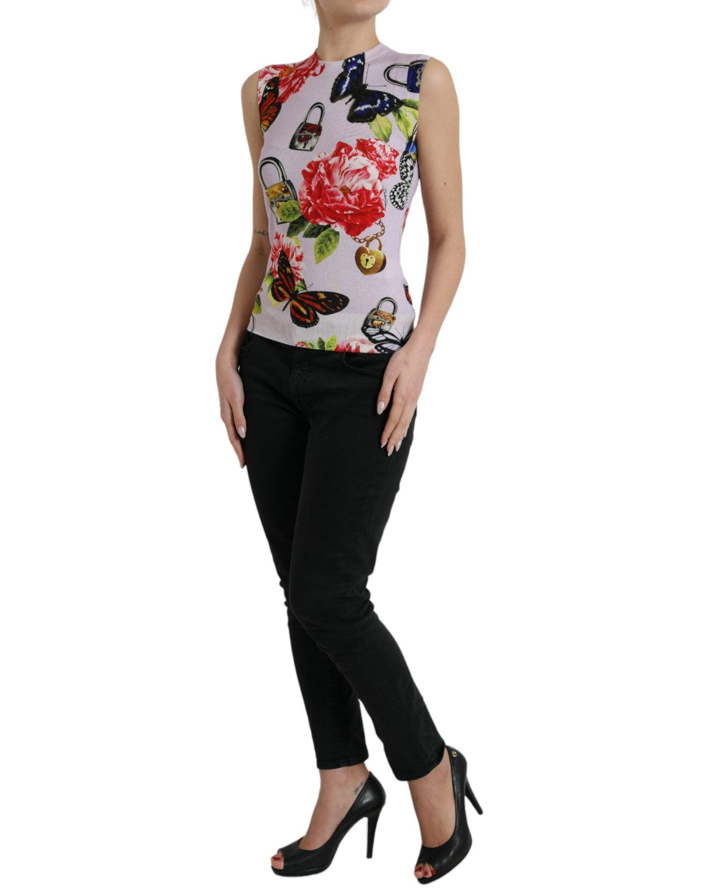 Dolce & Gabbana Elegant Cashmere-Silk Blend Tank Top - Arichezz.store