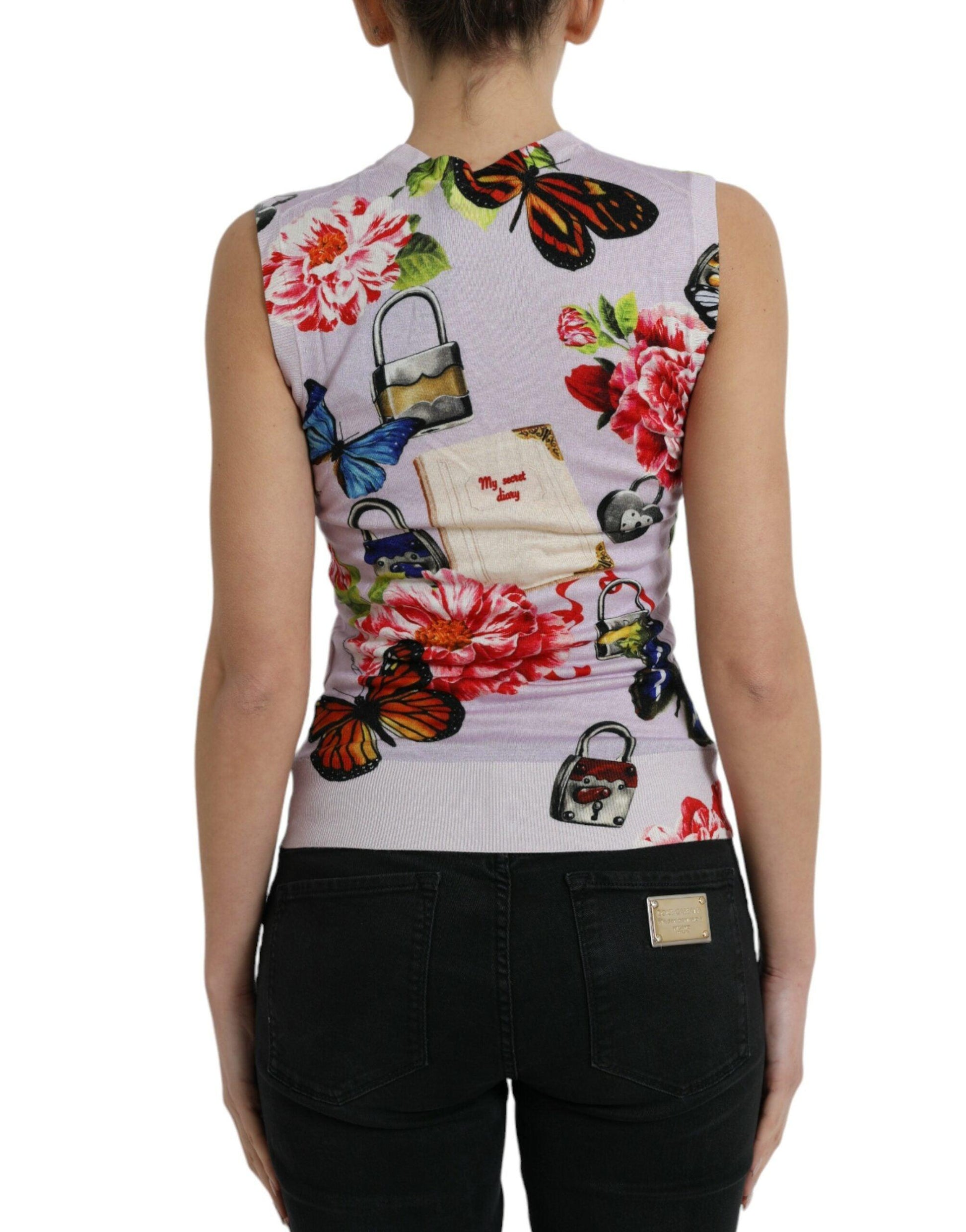 Dolce & Gabbana Elegant Cashmere-Silk Blend Tank Top - Arichezz.store