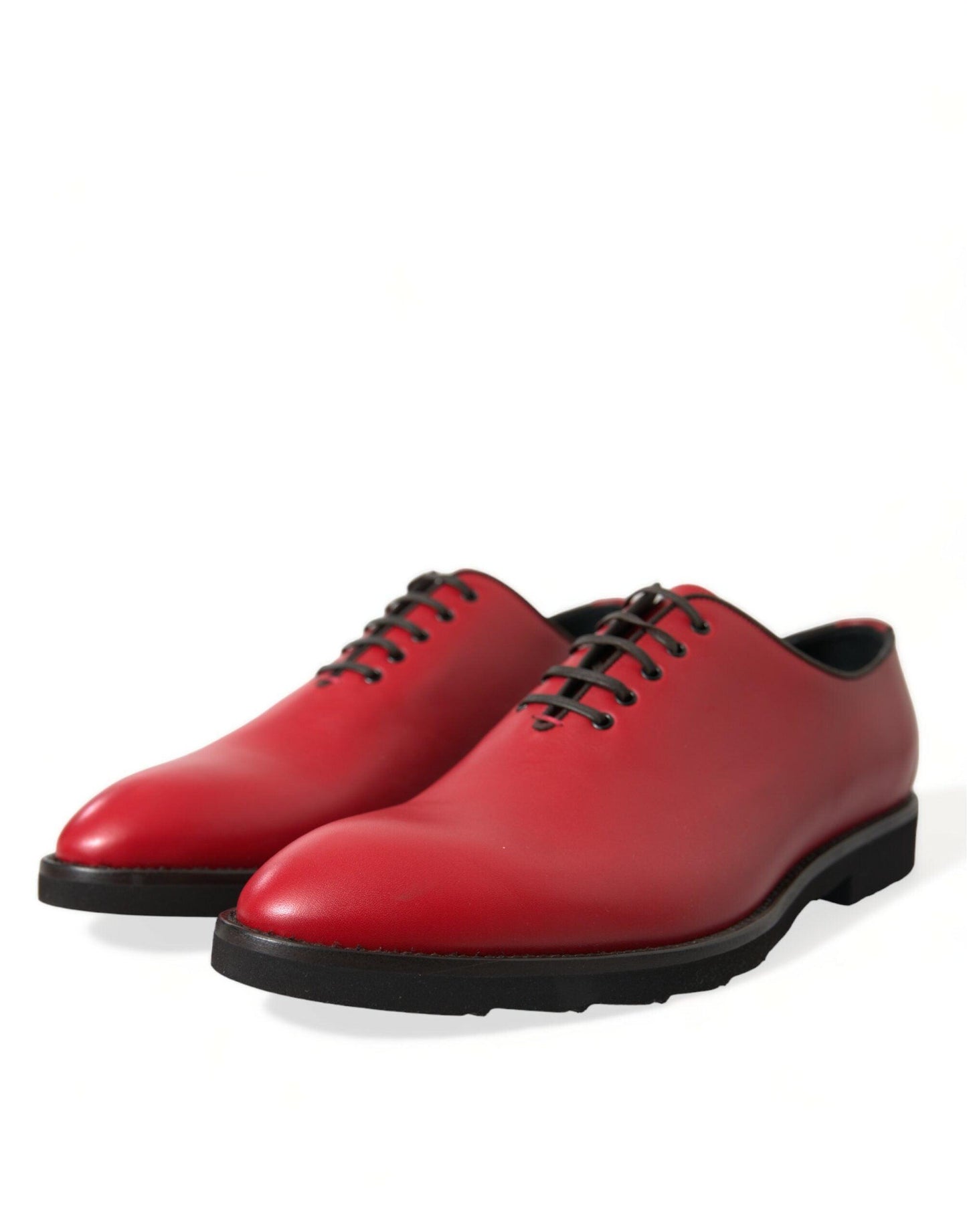 Dolce & Gabbana Elegant Red Leather Oxford Dress Shoes - Arichezz.store