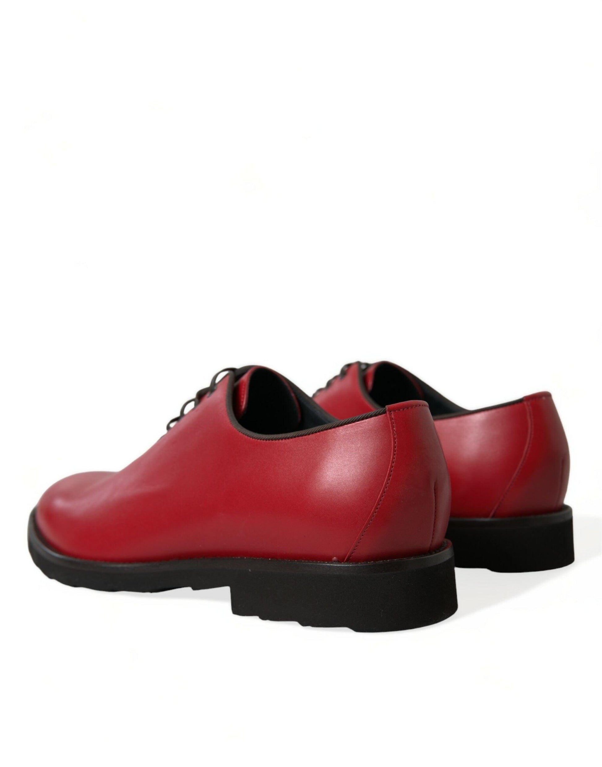 Dolce & Gabbana Elegant Red Leather Oxford Dress Shoes - Arichezz.store