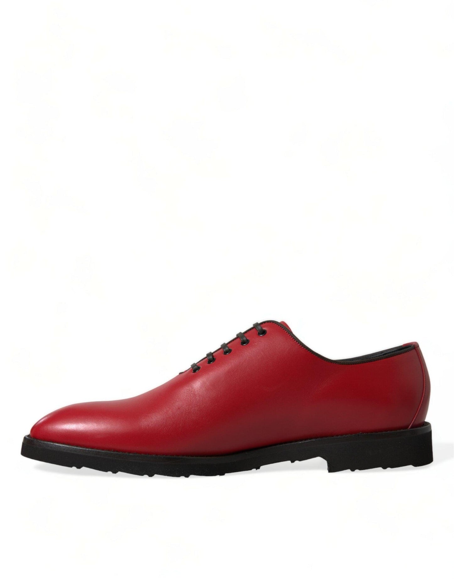 Dolce & Gabbana Elegant Red Leather Oxford Dress Shoes - Arichezz.store