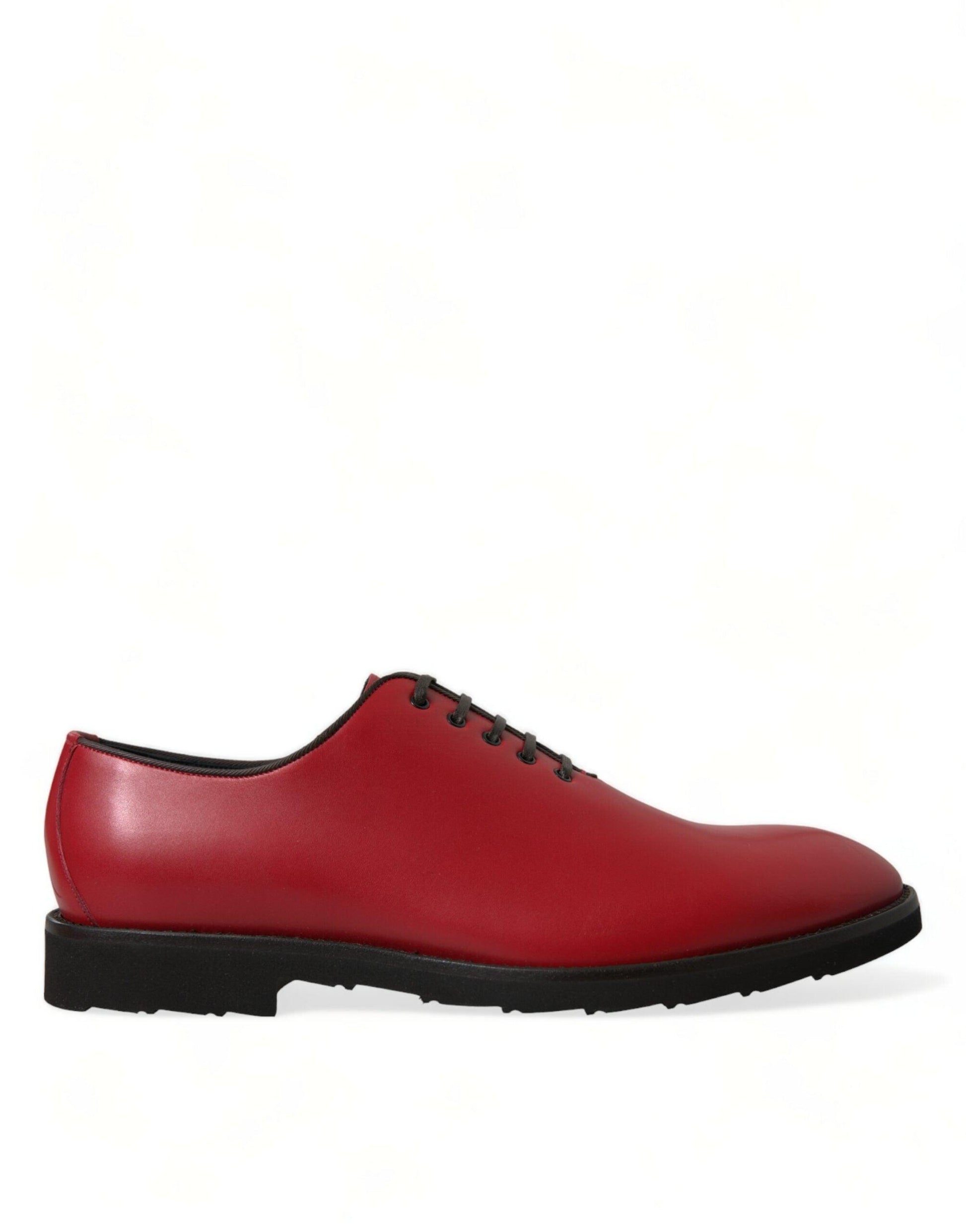 Dolce & Gabbana Elegant Red Leather Oxford Dress Shoes - Arichezz.store