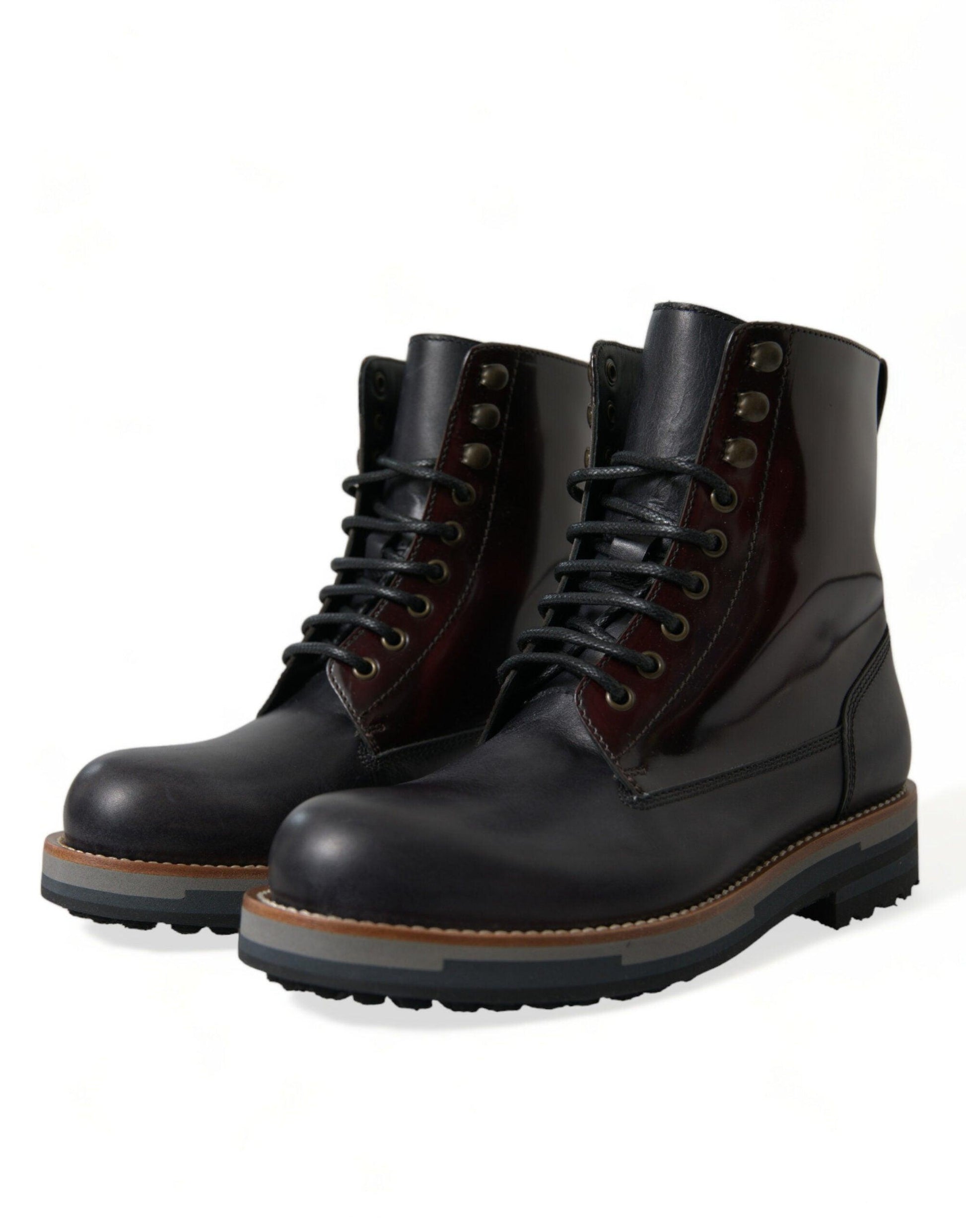 Dolce & Gabbana Elegant Bi-Color Leather Boots - Arichezz.store