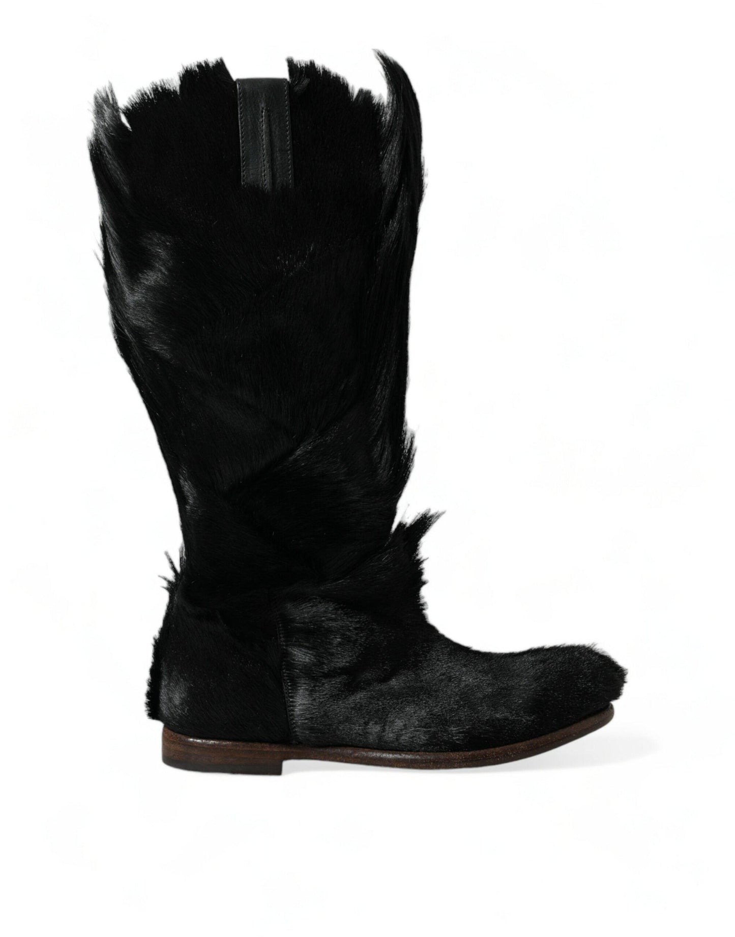 Dolce & Gabbana Opulent Gazelle Fur Mid Calf Boots - Arichezz.store