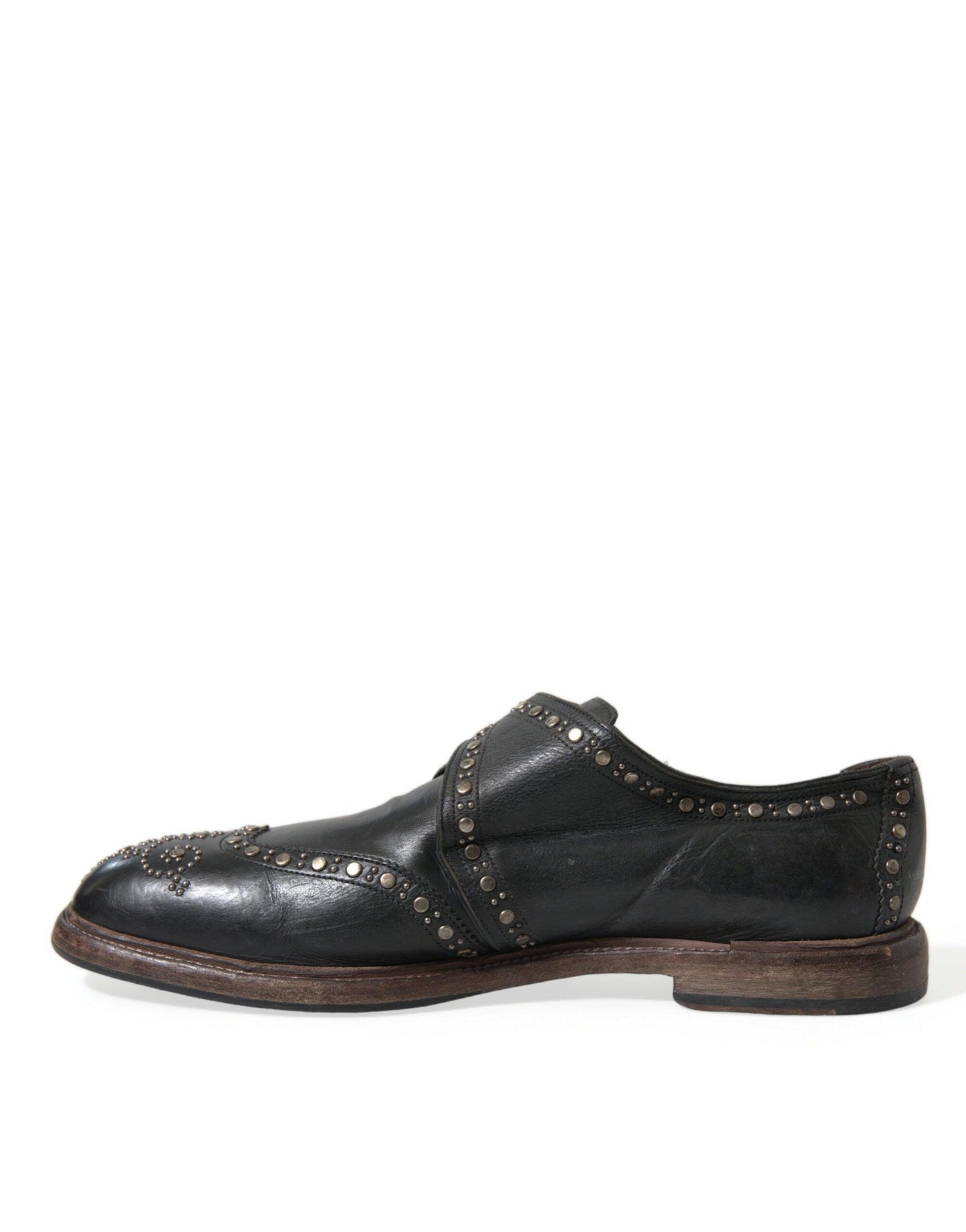 Dolce & Gabbana Elegant Calfskin Leather Monk Straps - Arichezz.store