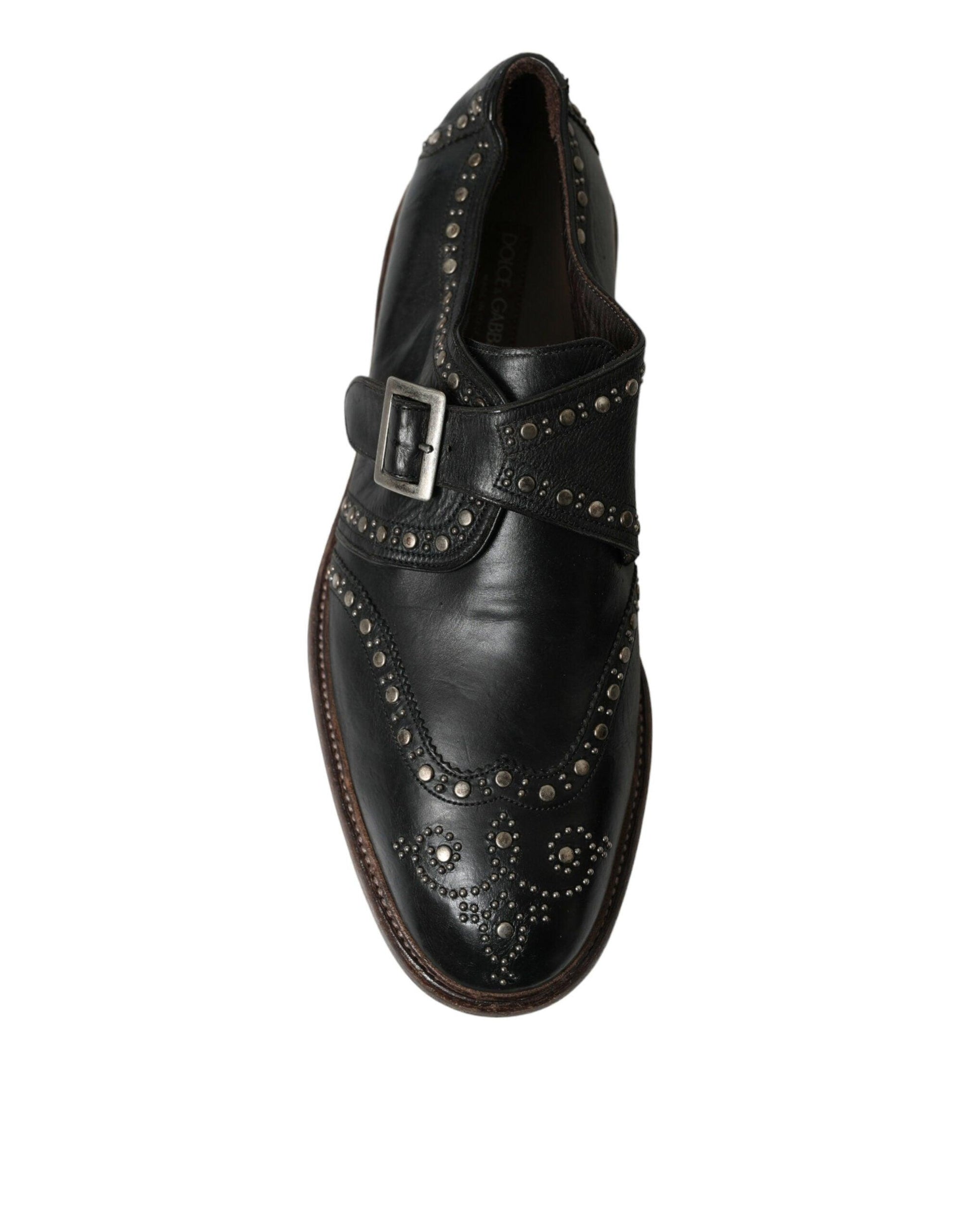 Dolce & Gabbana Elegant Calfskin Leather Monk Straps - Arichezz.store