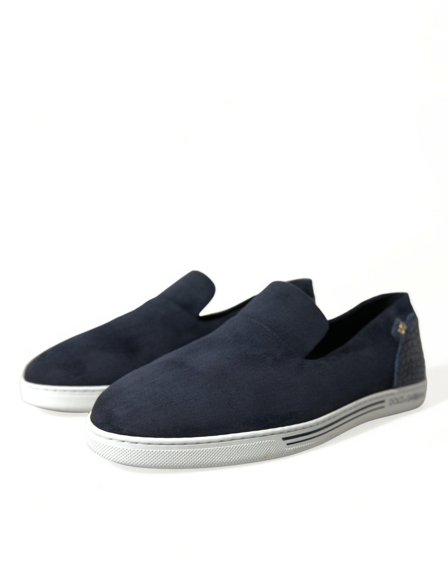 Dolce & Gabbana Elegant Blue Suede Leather Loafers - Arichezz.store