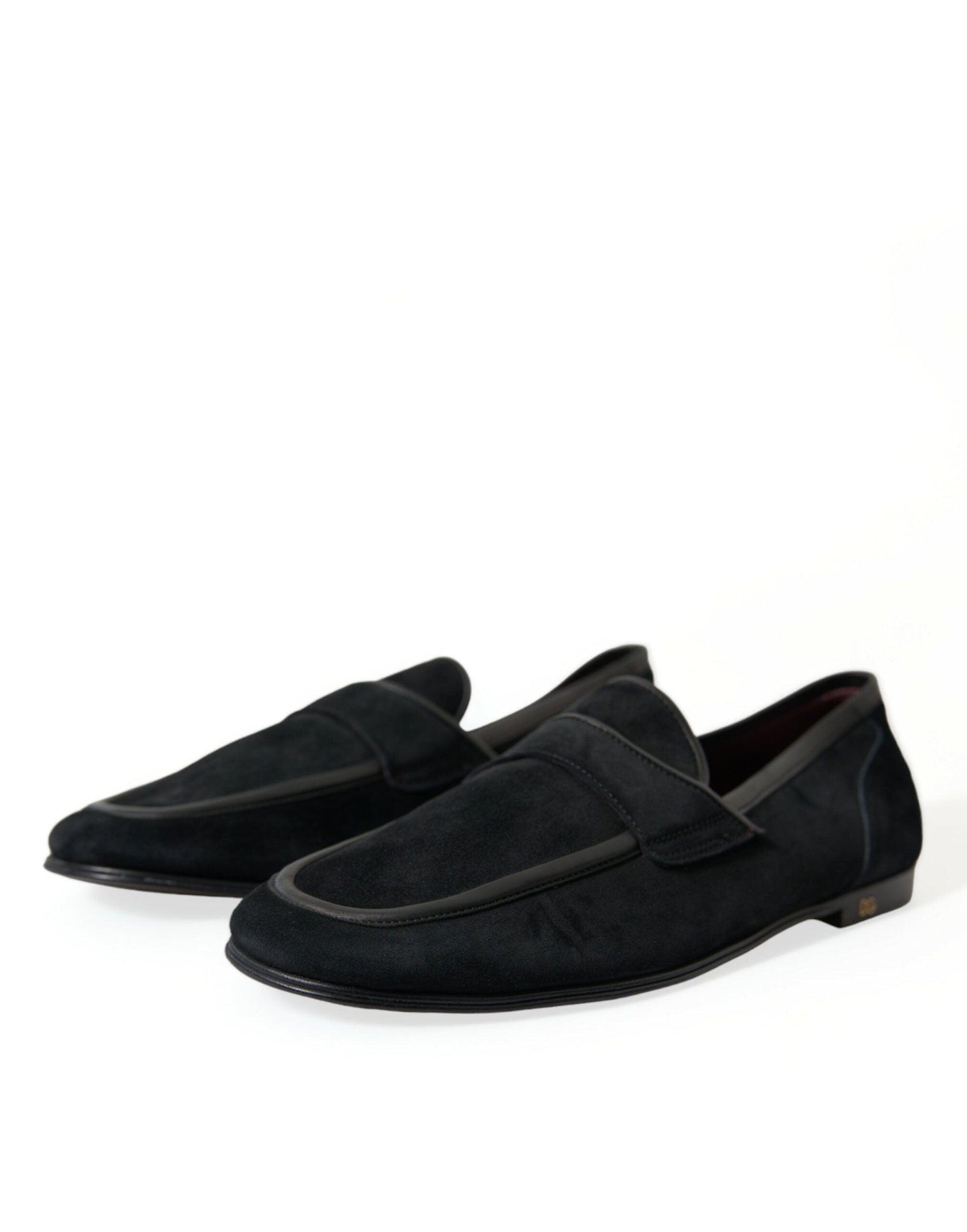 Dolce & Gabbana Elegant Velvet Black Loafers for Men - Arichezz.store