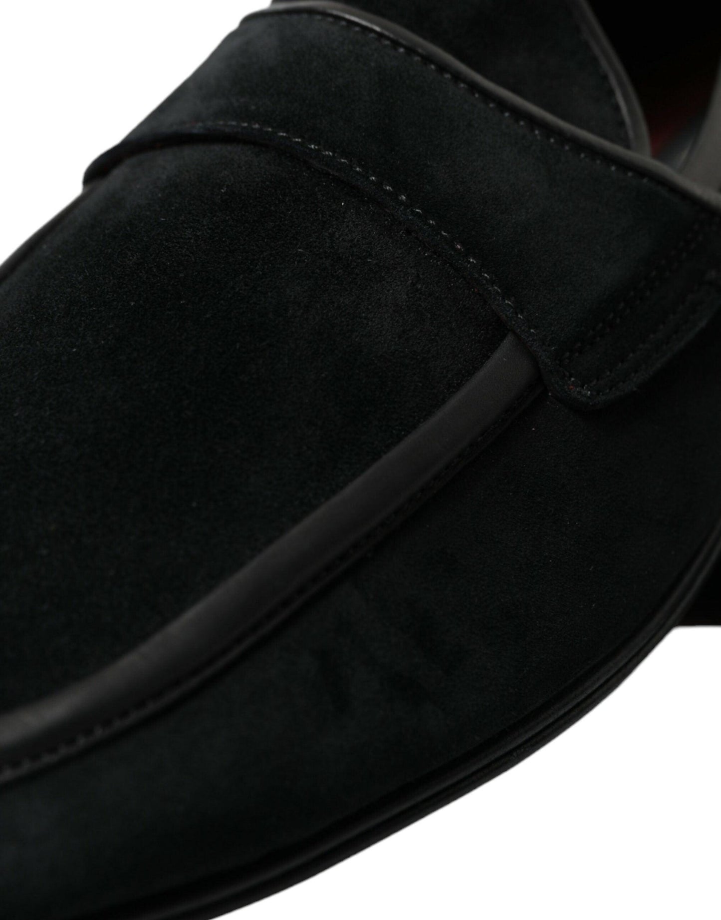 Dolce & Gabbana Elegant Velvet Black Loafers for Men - Arichezz.store