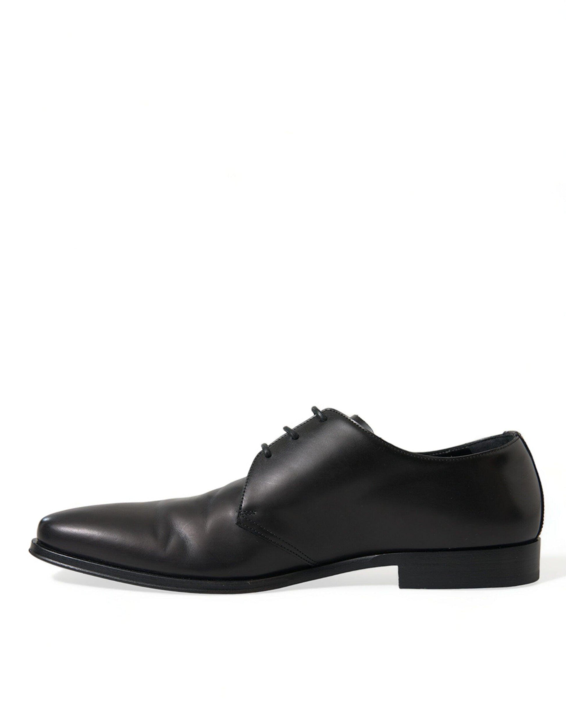 Dolce & Gabbana Elegant Black Leather Derby Dress Shoes - Arichezz.store