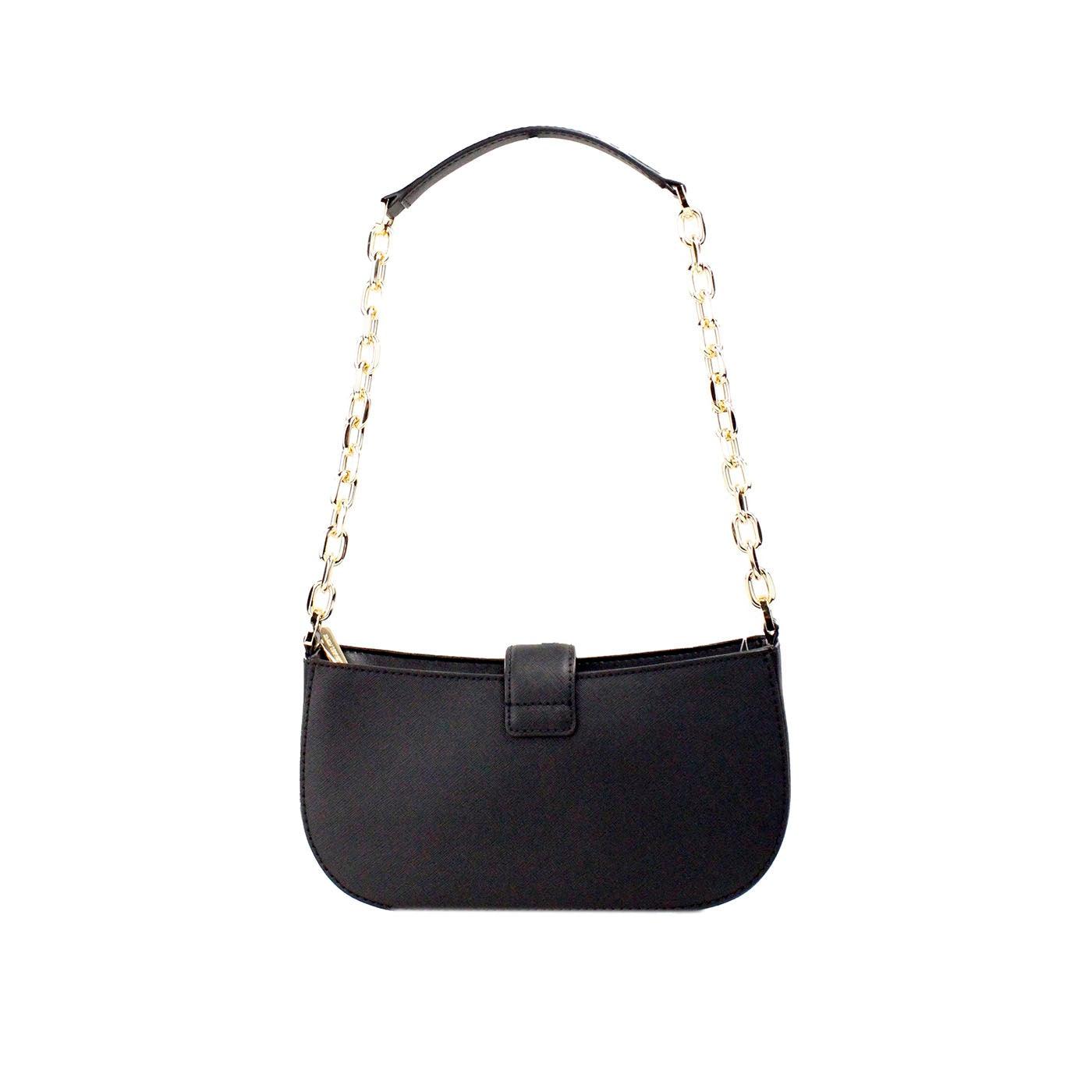 Michael Kors Carmen Small Black Haircalf Pouchette Shoulder Crossbody Bag - Arichezz.store