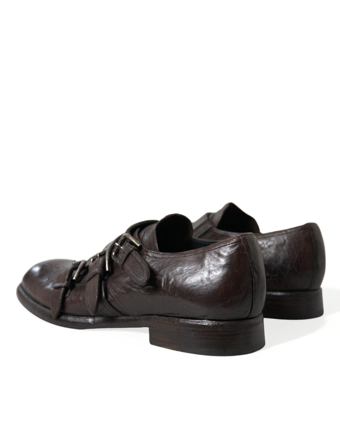 Dolce & Gabbana Elegant Triple Buckle Leather Dress Shoes - Arichezz.store