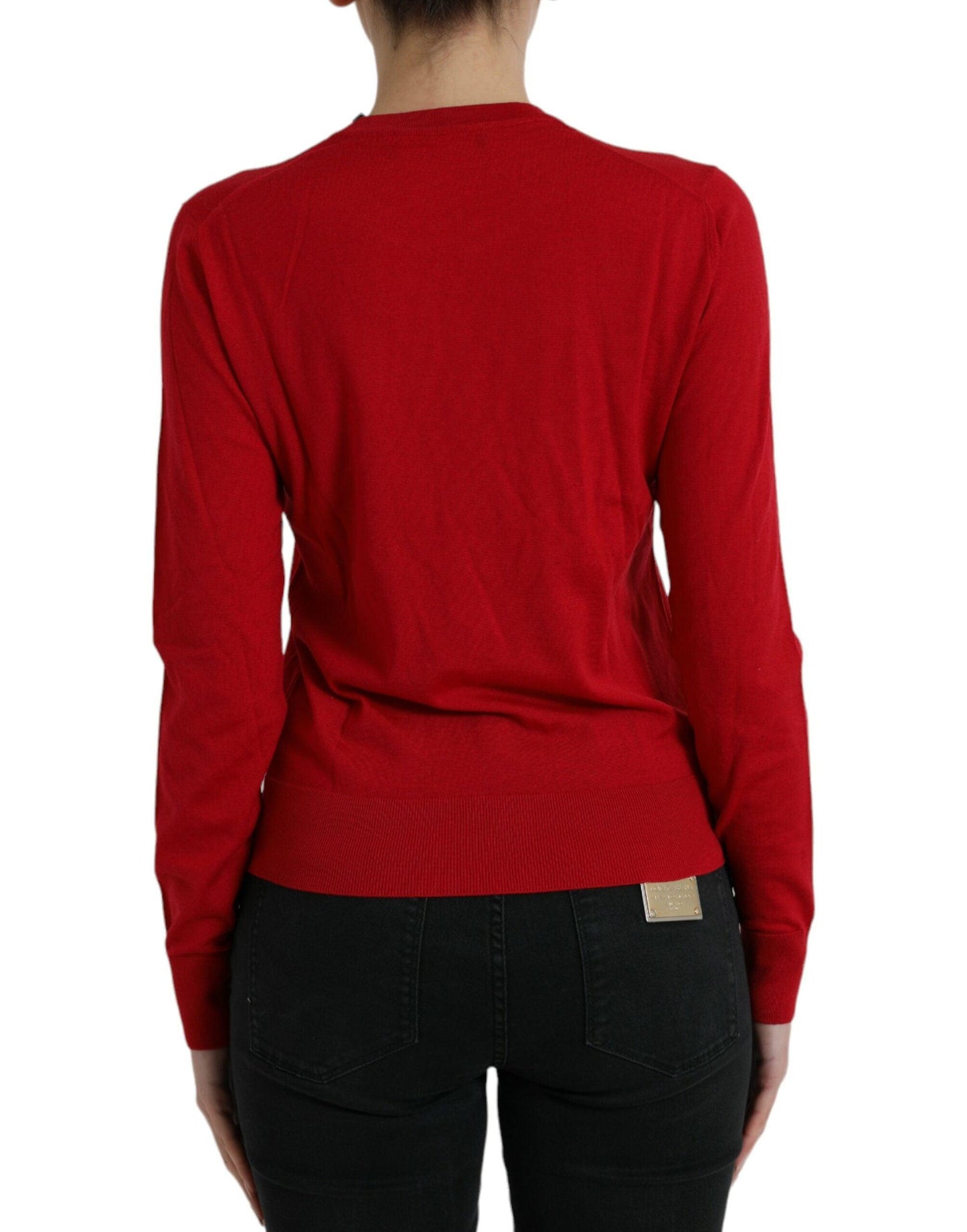 Dolce & Gabbana Radiant Red Wool Pullover Sweater - Arichezz.store