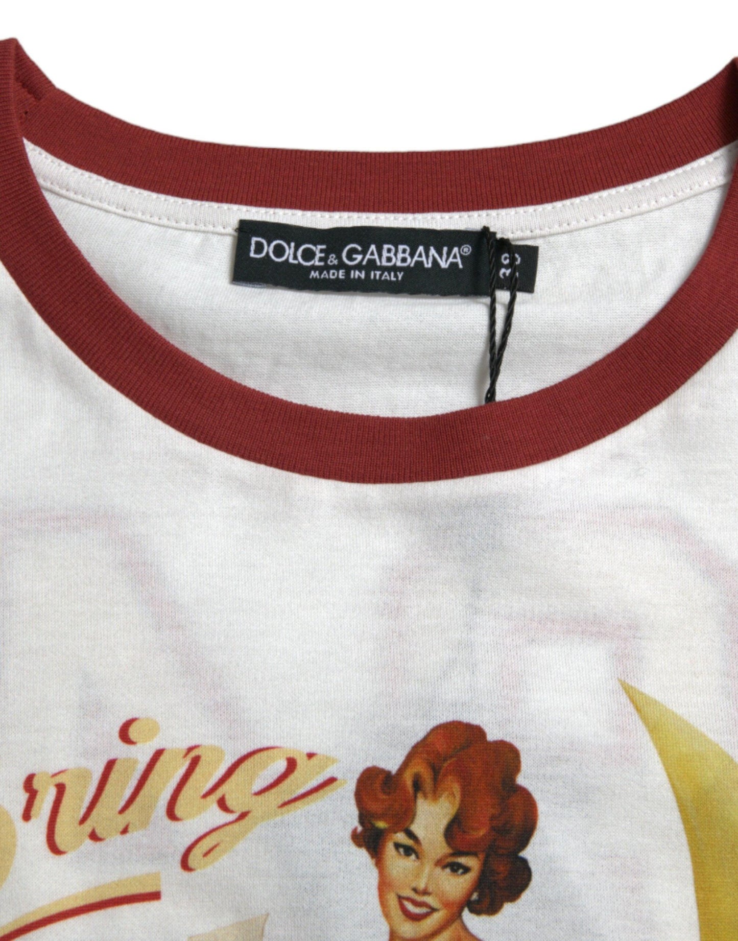 Dolce & Gabbana Elegant White Cotton Crew Neck Tee - Arichezz.store