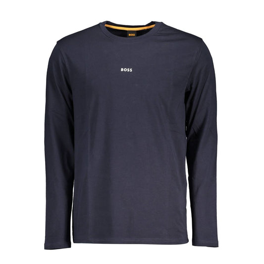 Hugo Boss Blue Organic Cotton Men T-Shirt - Arichezz.store