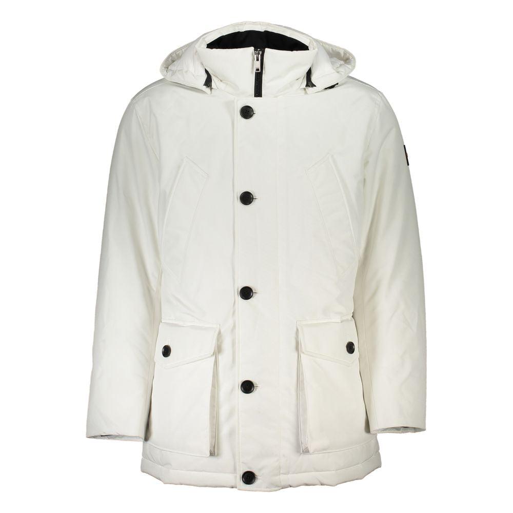 Hugo Boss White Polyamide Men Jacket - Arichezz.store