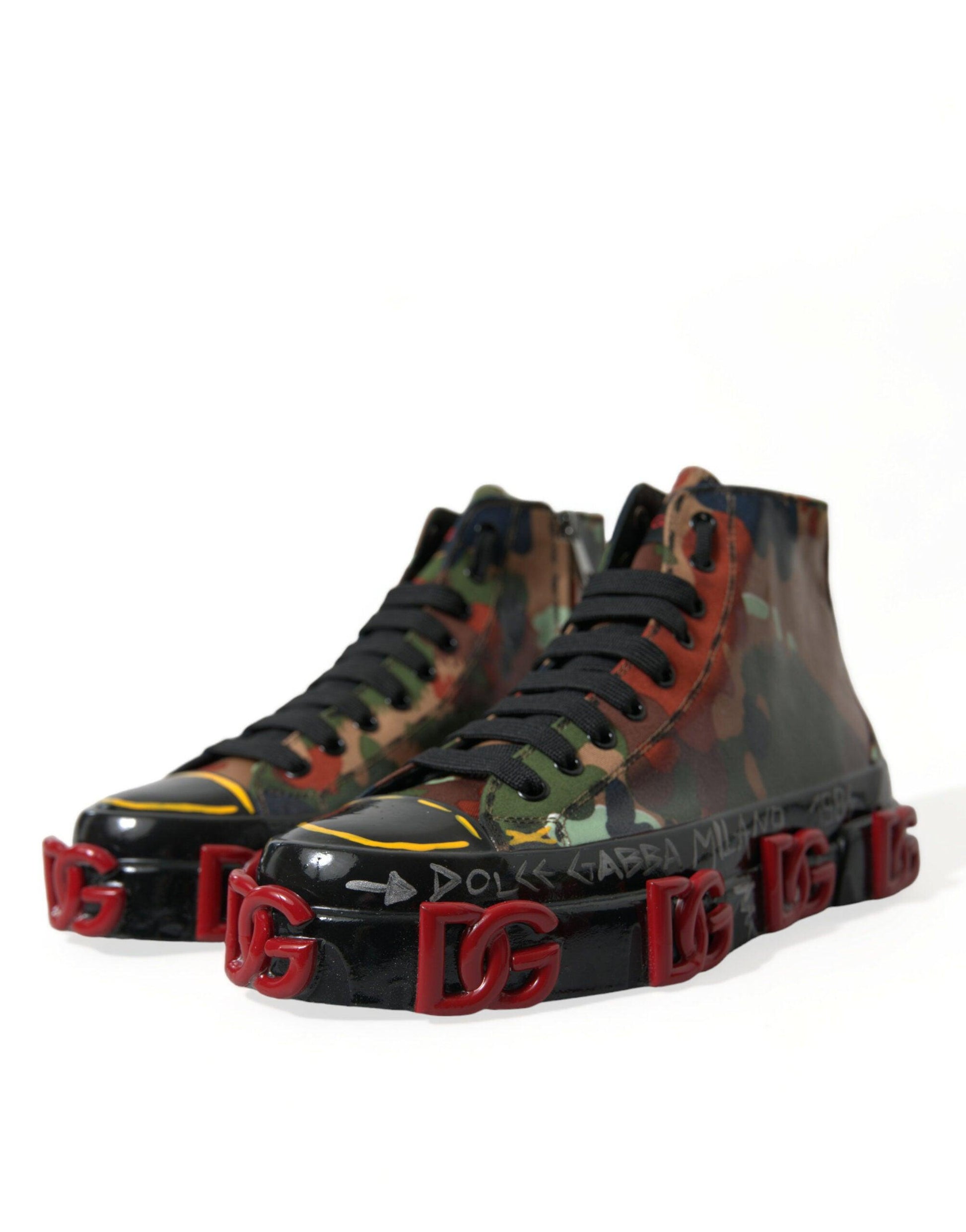 Dolce & Gabbana Multicolor High-Top Sneakers with Luxe Appeal - Arichezz.store