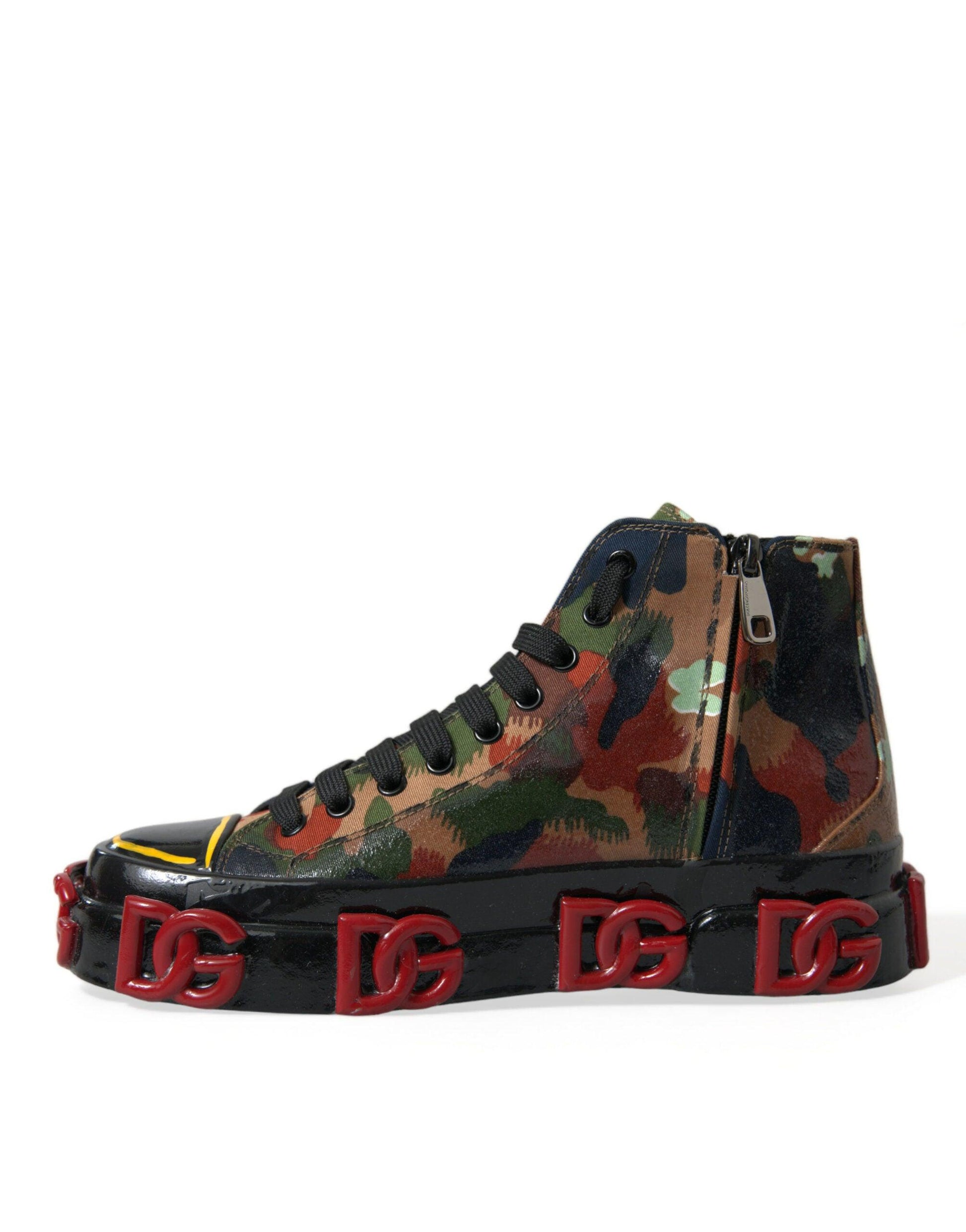 Dolce & Gabbana Multicolor High-Top Sneakers with Luxe Appeal - Arichezz.store