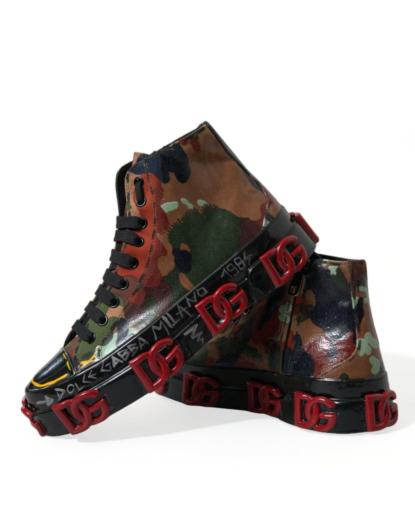 Dolce & Gabbana Multicolor High-Top Sneakers with Luxe Appeal - Arichezz.store