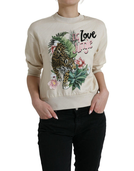 Dolce & Gabbana Elegant Jungle Print Crewneck Sweater - Arichezz.store