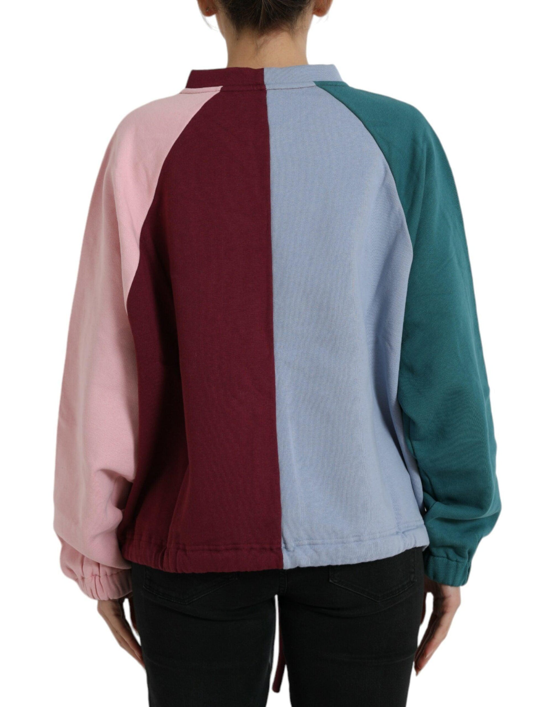 Dolce & Gabbana Multicolor Cotton Crew Neck Sweater - Arichezz.store