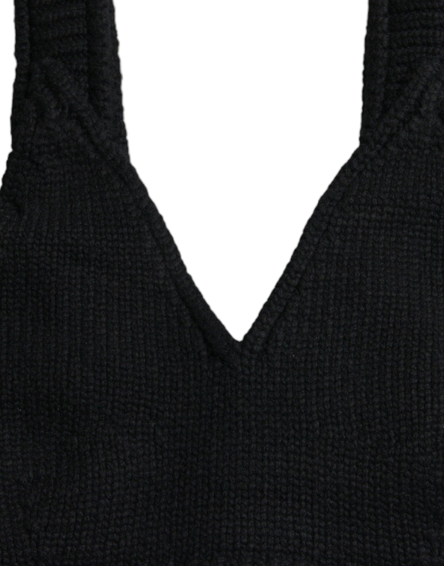 Dolce & Gabbana Elegant Black Cashmere Bustier Crop Top - Arichezz.store