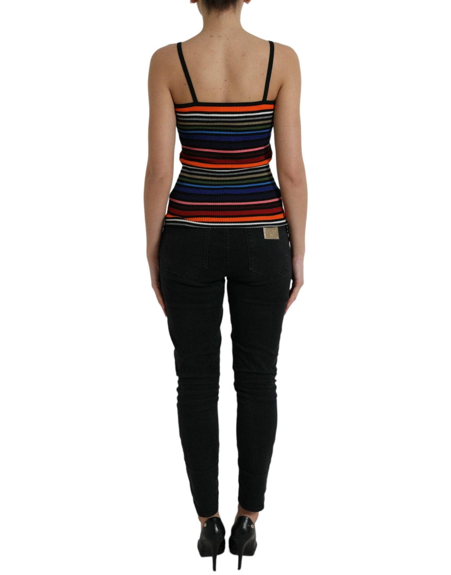 Dolce & Gabbana Chic Striped Spaghetti Strap Tank Top - Arichezz.store